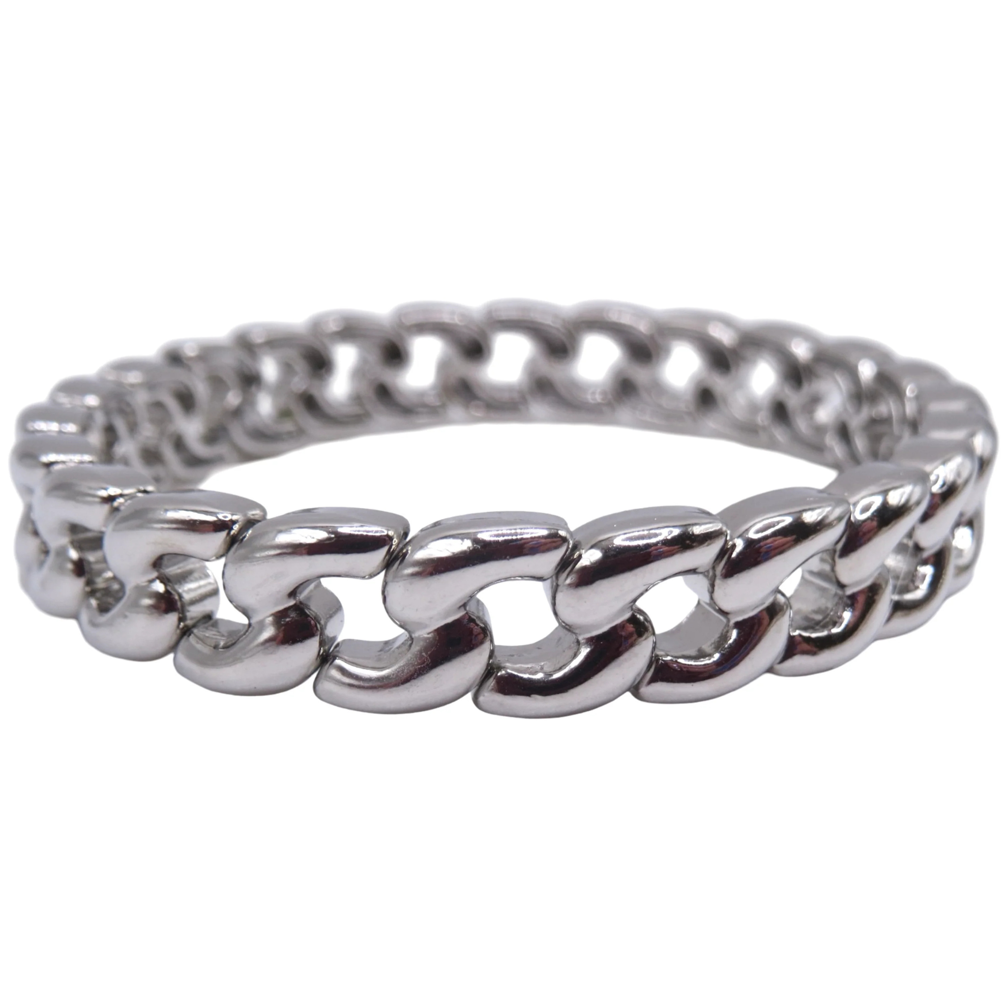 Large Stretch Cuban Chainlink Single Bracelet - Let's Bag It 