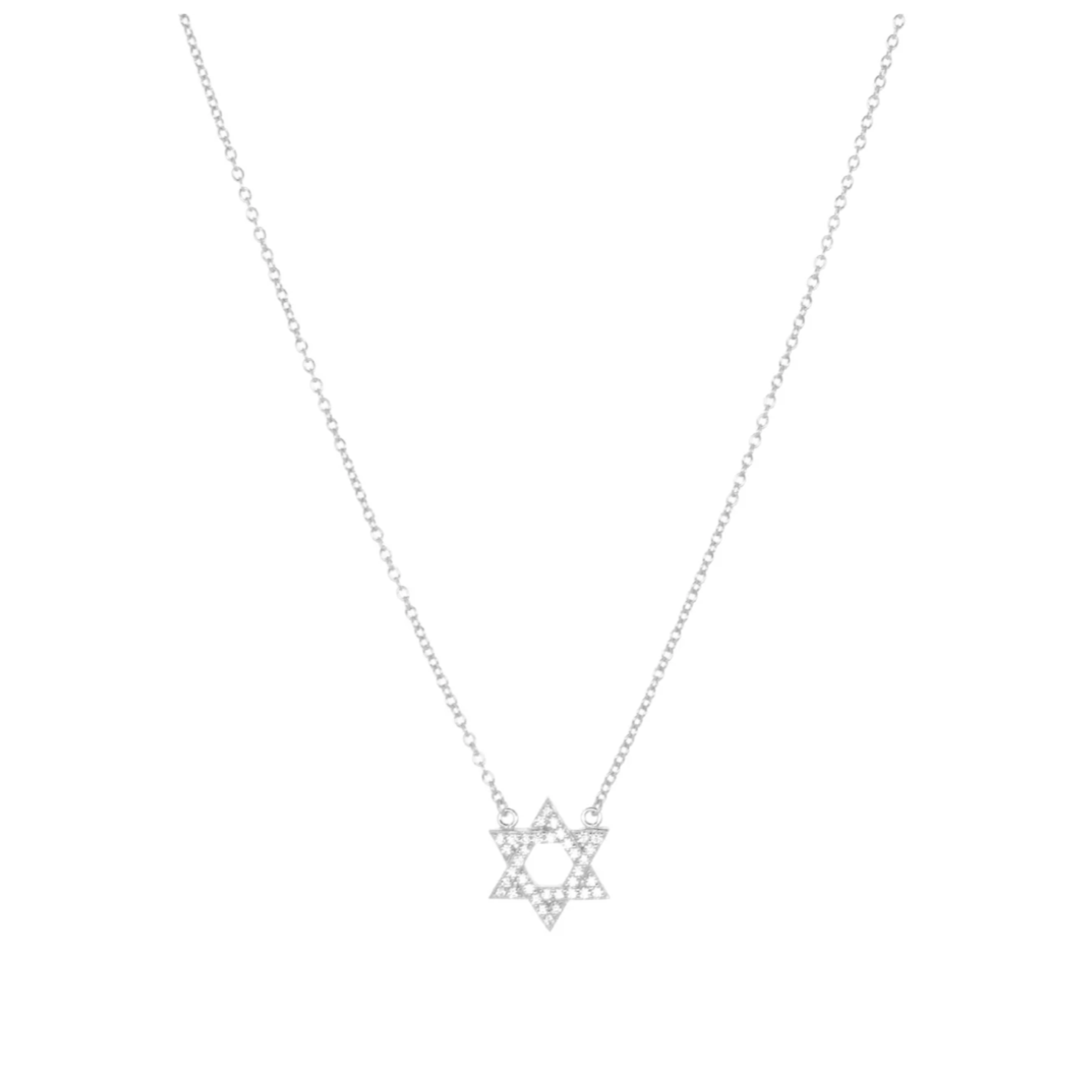 cz star of david necklace