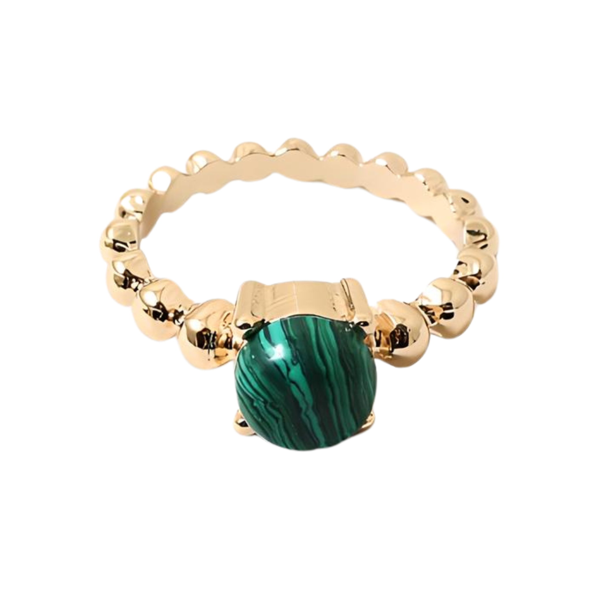 Mystical natural stone ring by private label featuring a unique gemstone set in a delicate band.