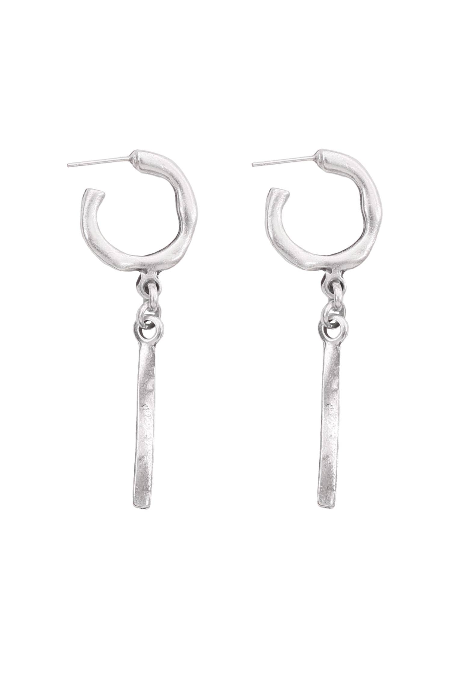 Handmade Pewter Earrings - 1840