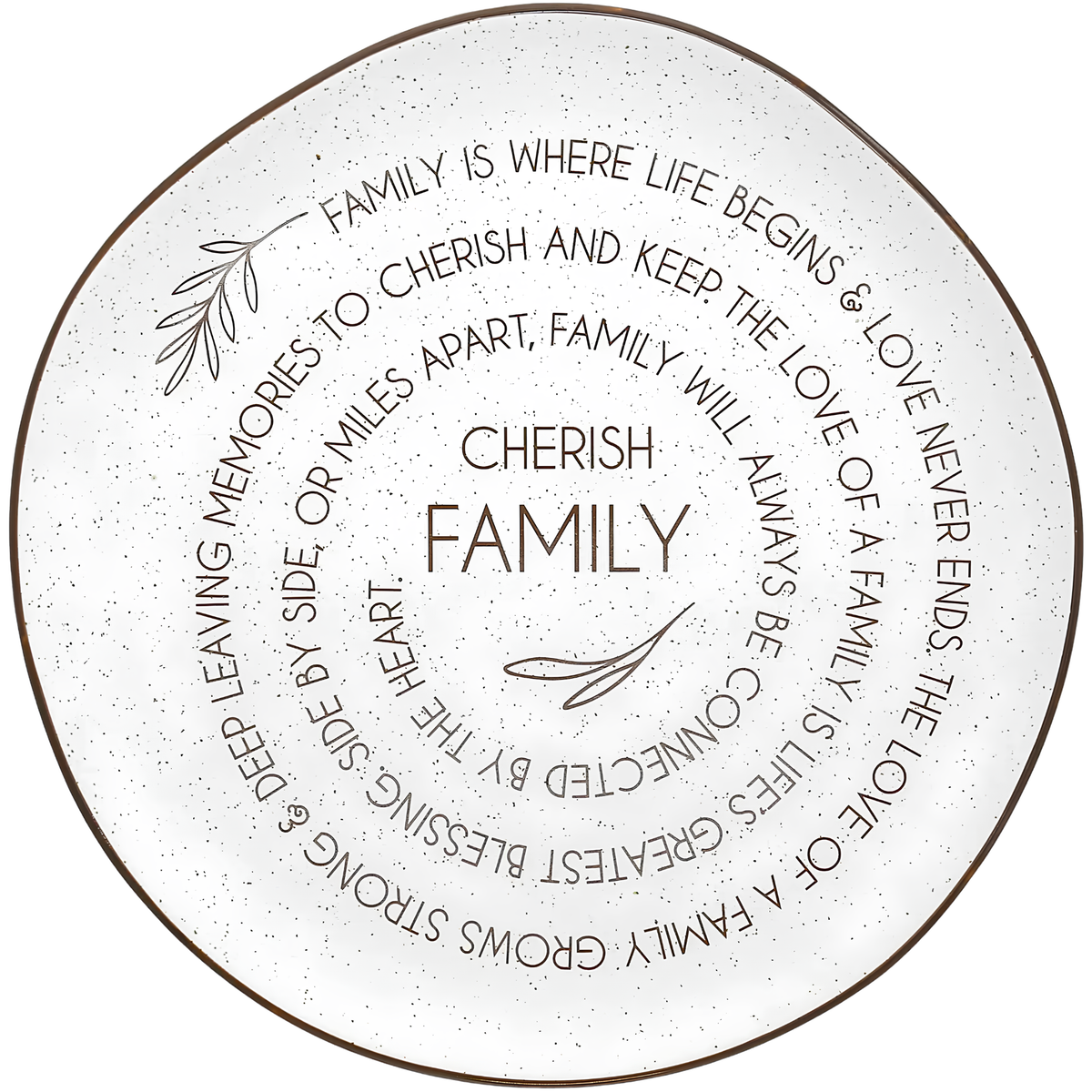Cherish Family - 10.5" Ceramic Plate