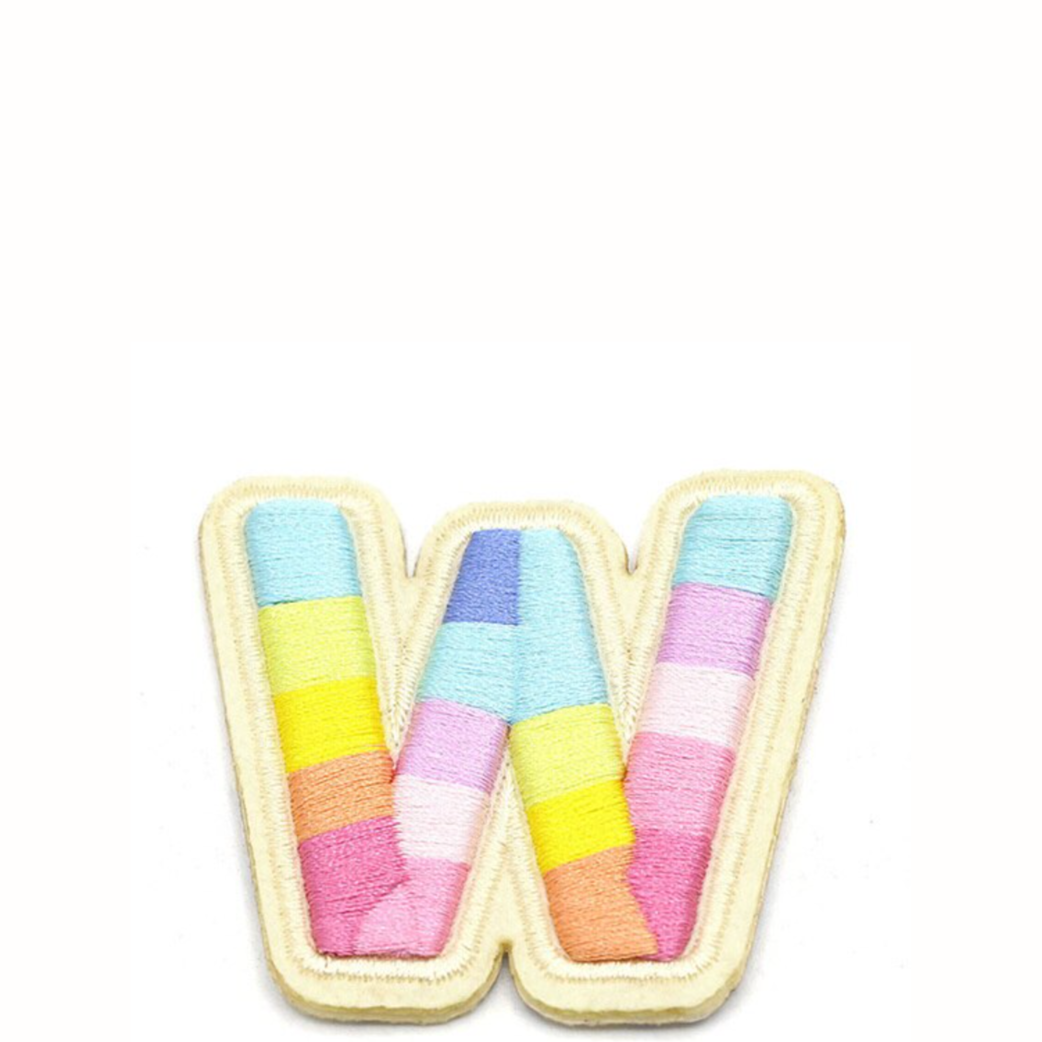 Rainbow Stripe Initial Sticker Patches