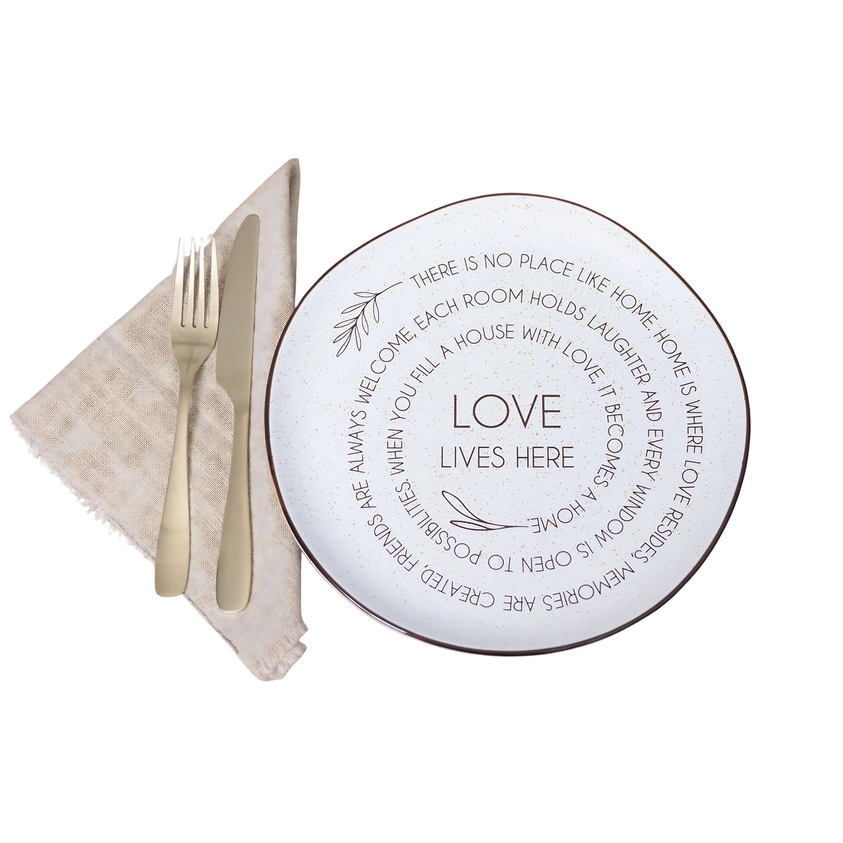 Love Lives Here - 10.5" Ceramic Plate