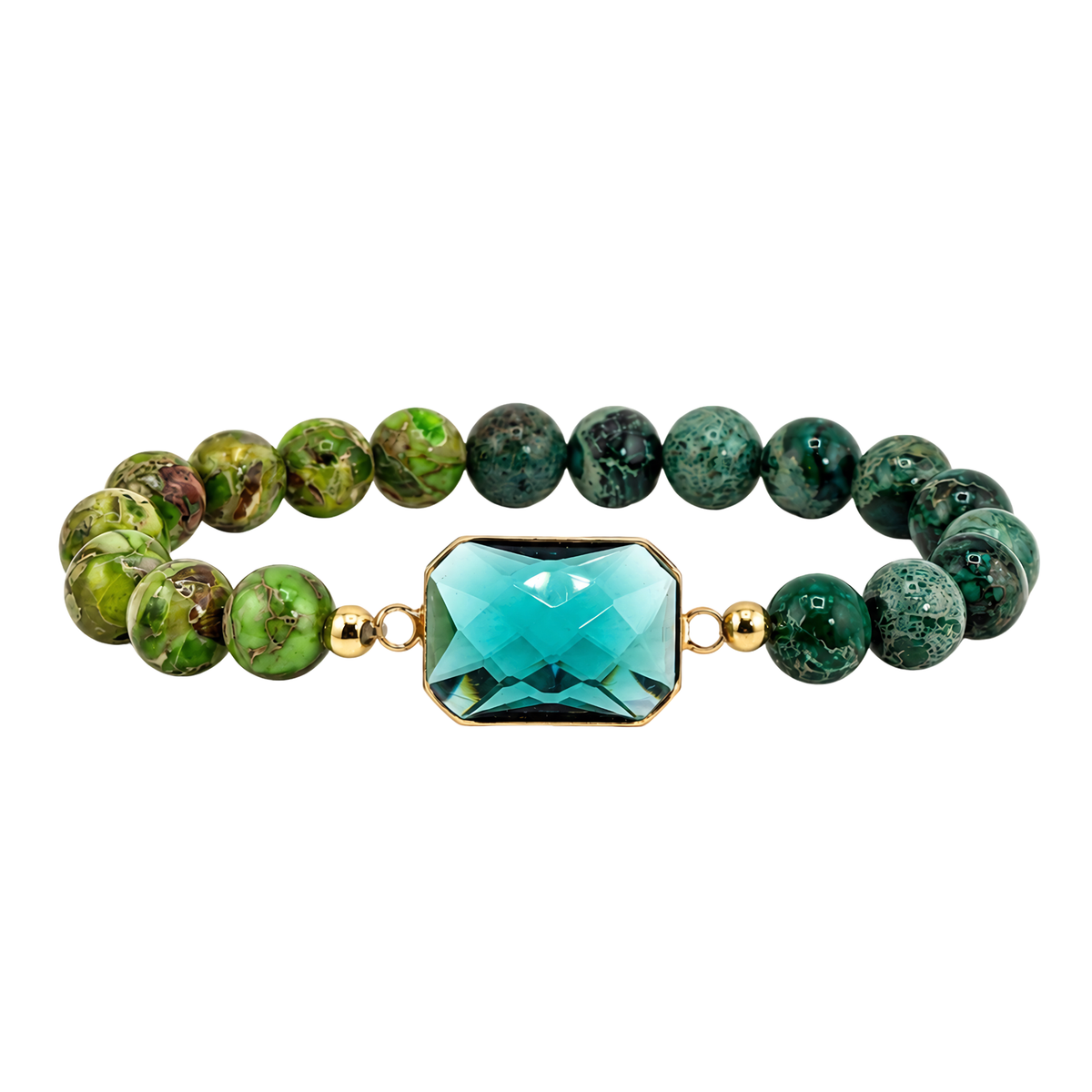 Bellissima Emerald Cut Crystal Gemstone Bracelet