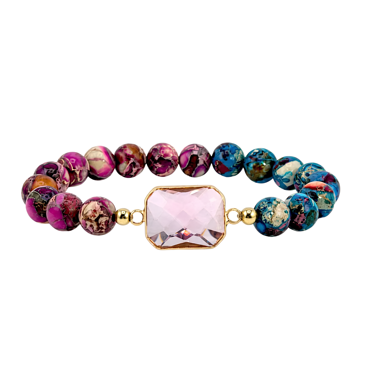 Bellissima Emerald Cut Crystal Gemstone Bracelet