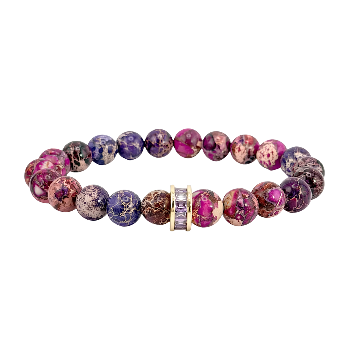 Bellissima Rondelle Gemstone Beaded Bracelet