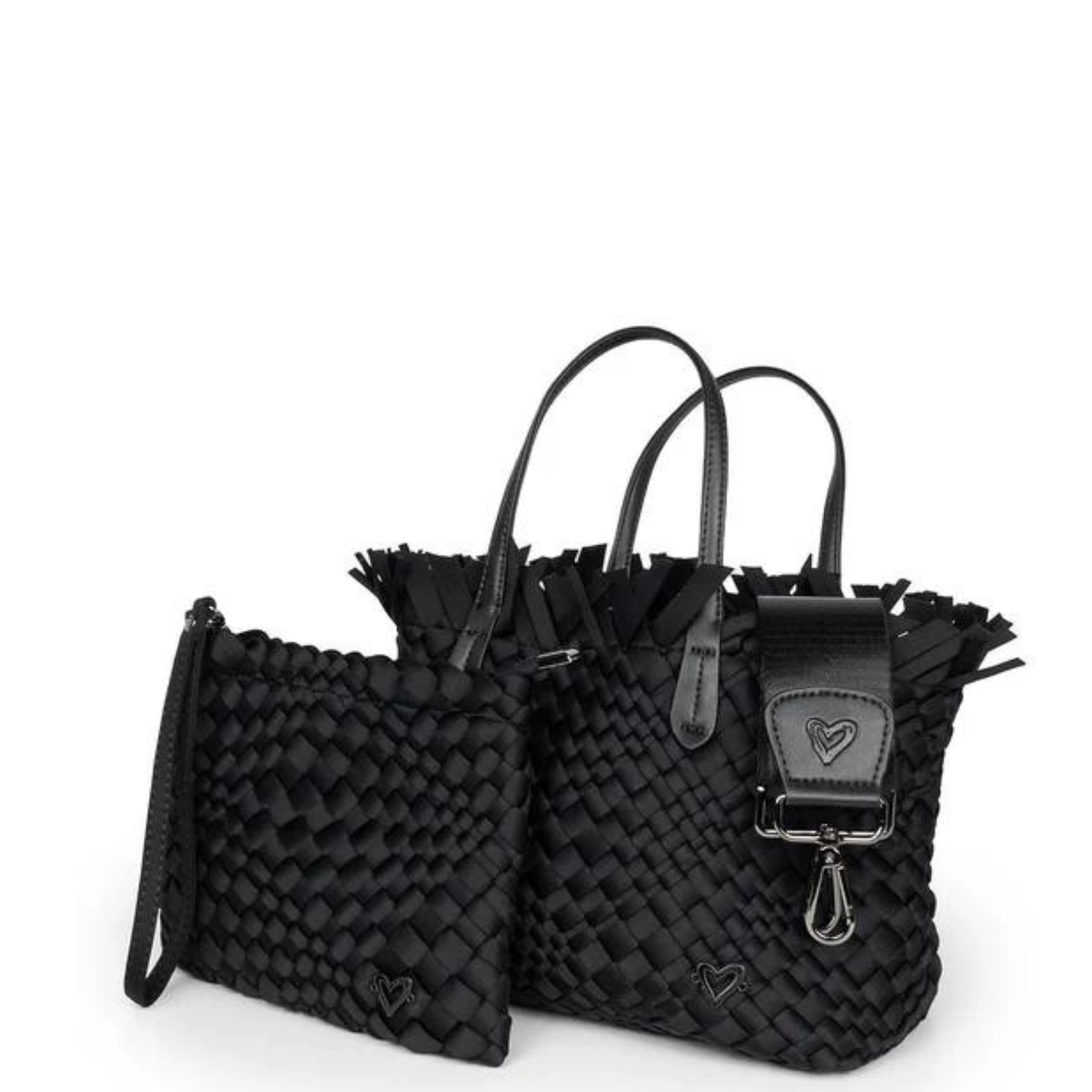 TAUNTON SMALL WOVEN TOTE (FRINGED TOP)