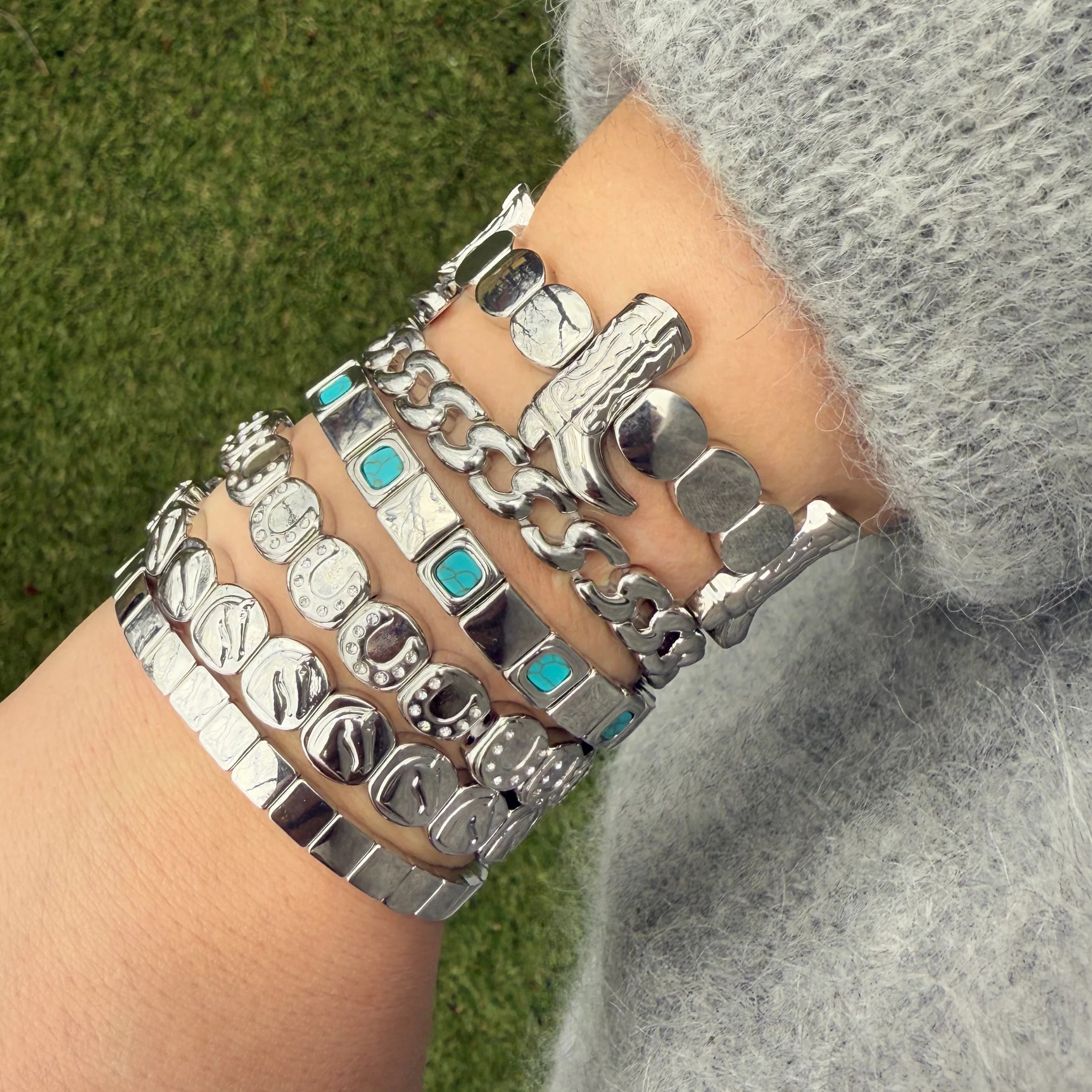 The Turquoise Squared Bracelet - Let's Bag It 