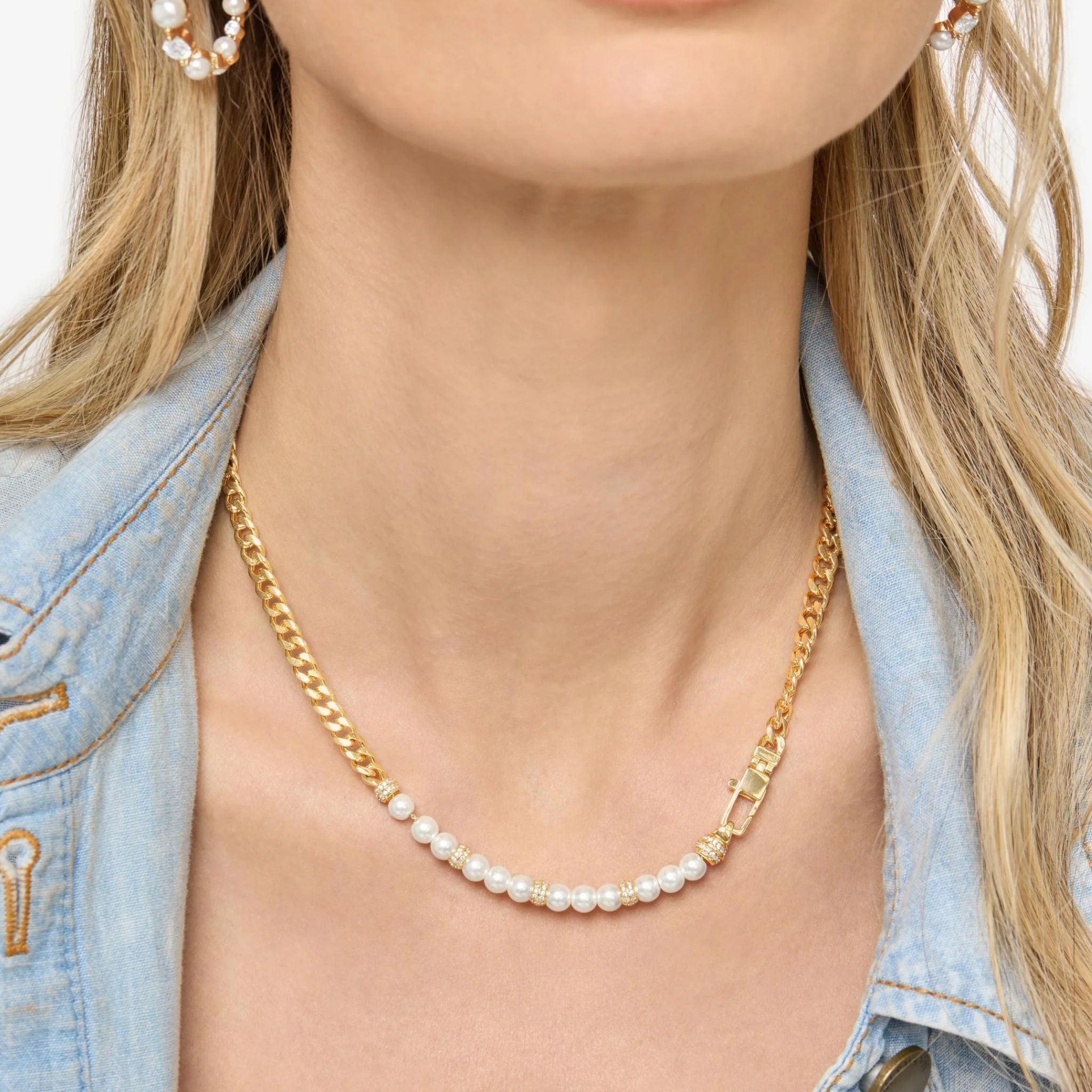 Julian Loves Pearls Necklace 5mm Gold