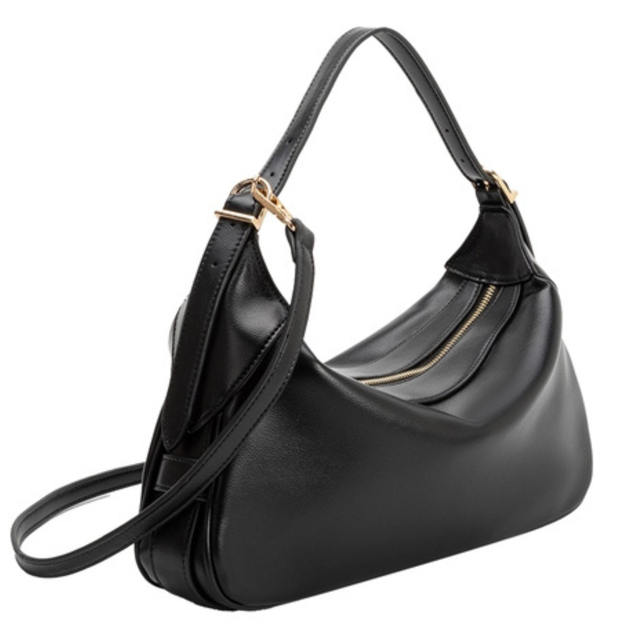 Nicolette Black Recycled Vegan Shoulder Bag - Let's Bag It 