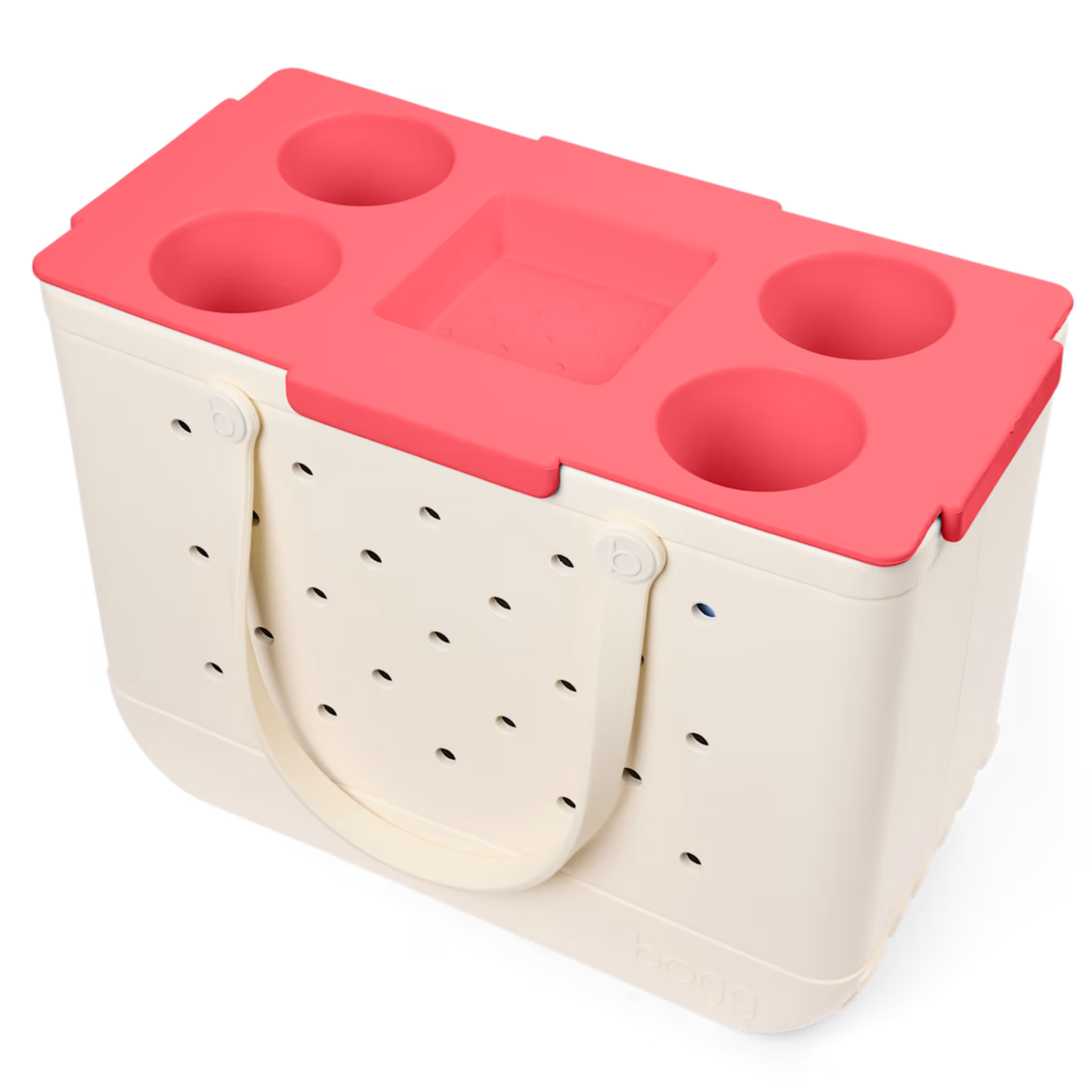 Bogg Bag Top o' the Bogg tote in vibrant colors showing the spacious interior and sturdy handles for casual use.