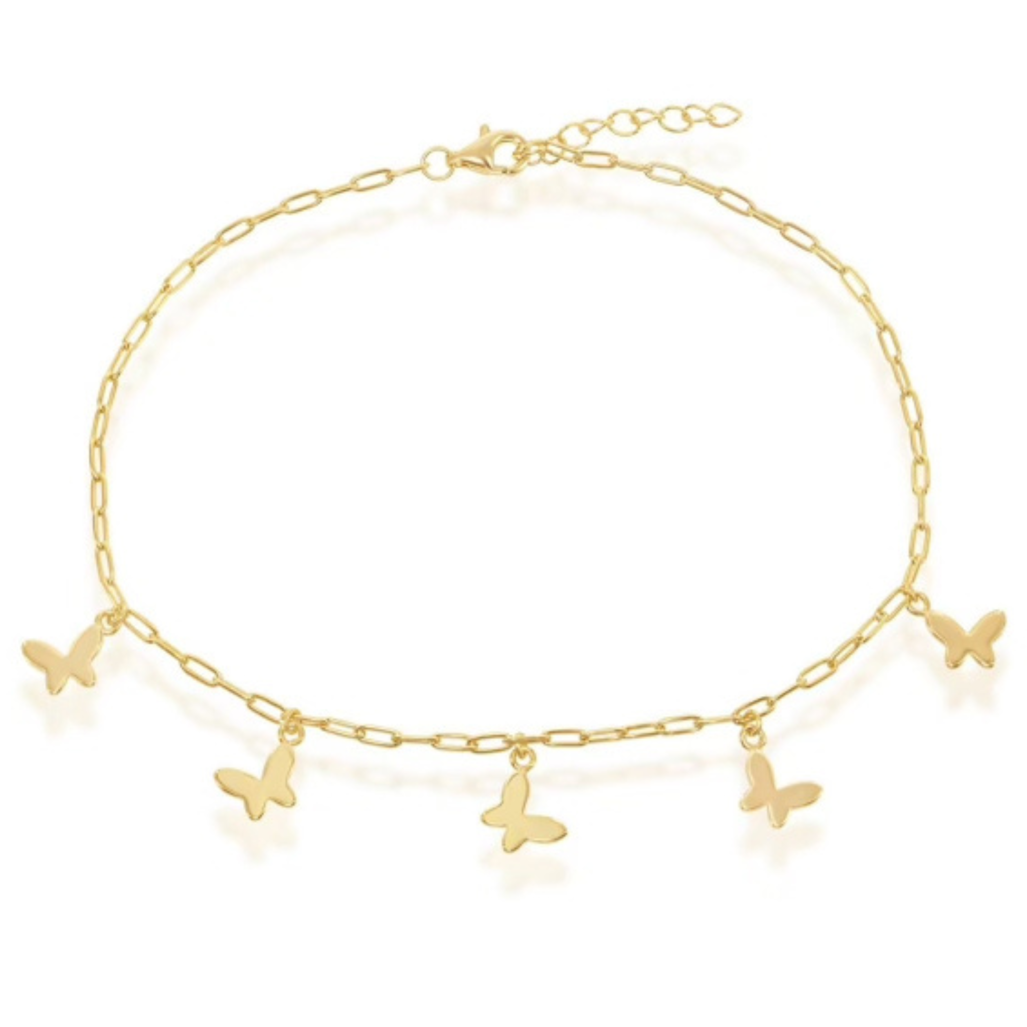 Butterfly Charm Delicate Link Anklet