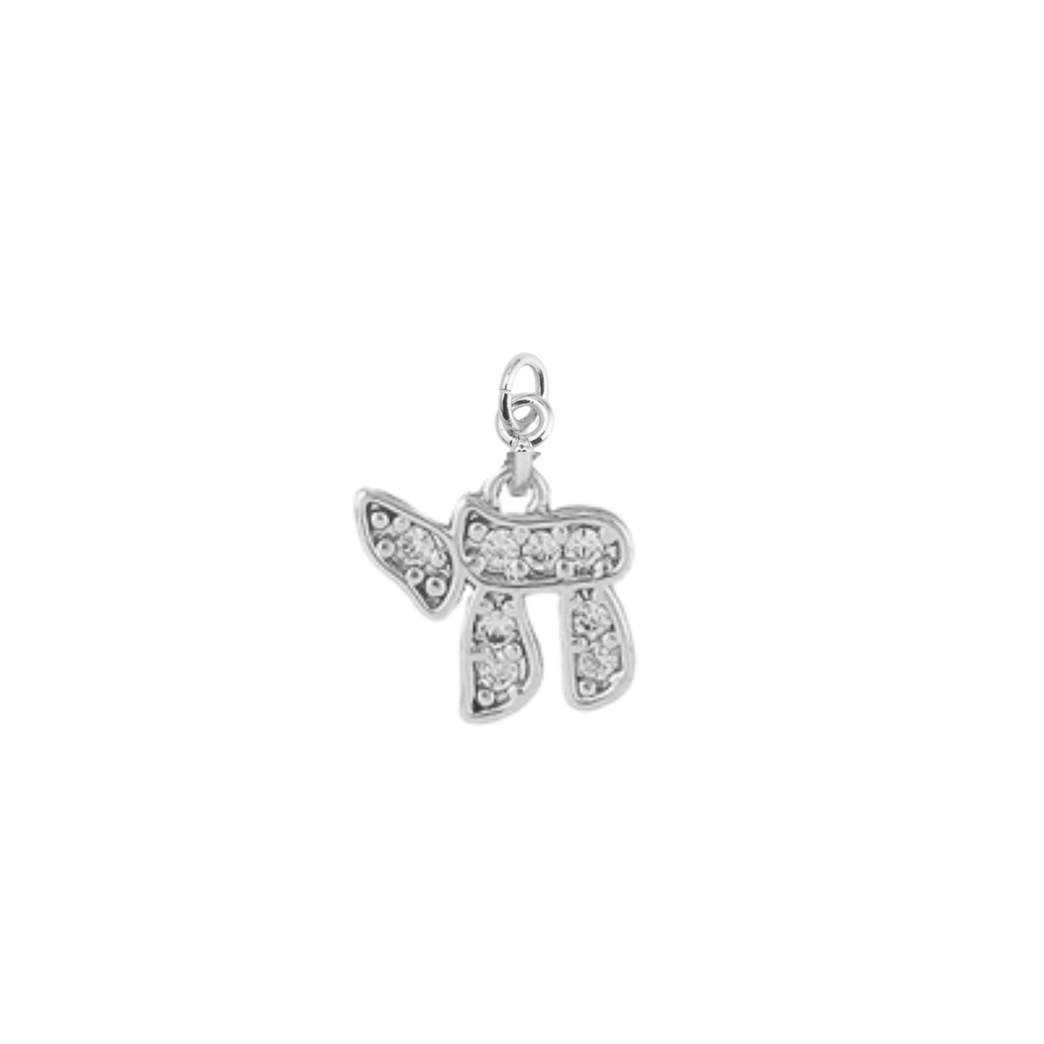 Hebrew Chai CZ Charm - Let's Bag It 