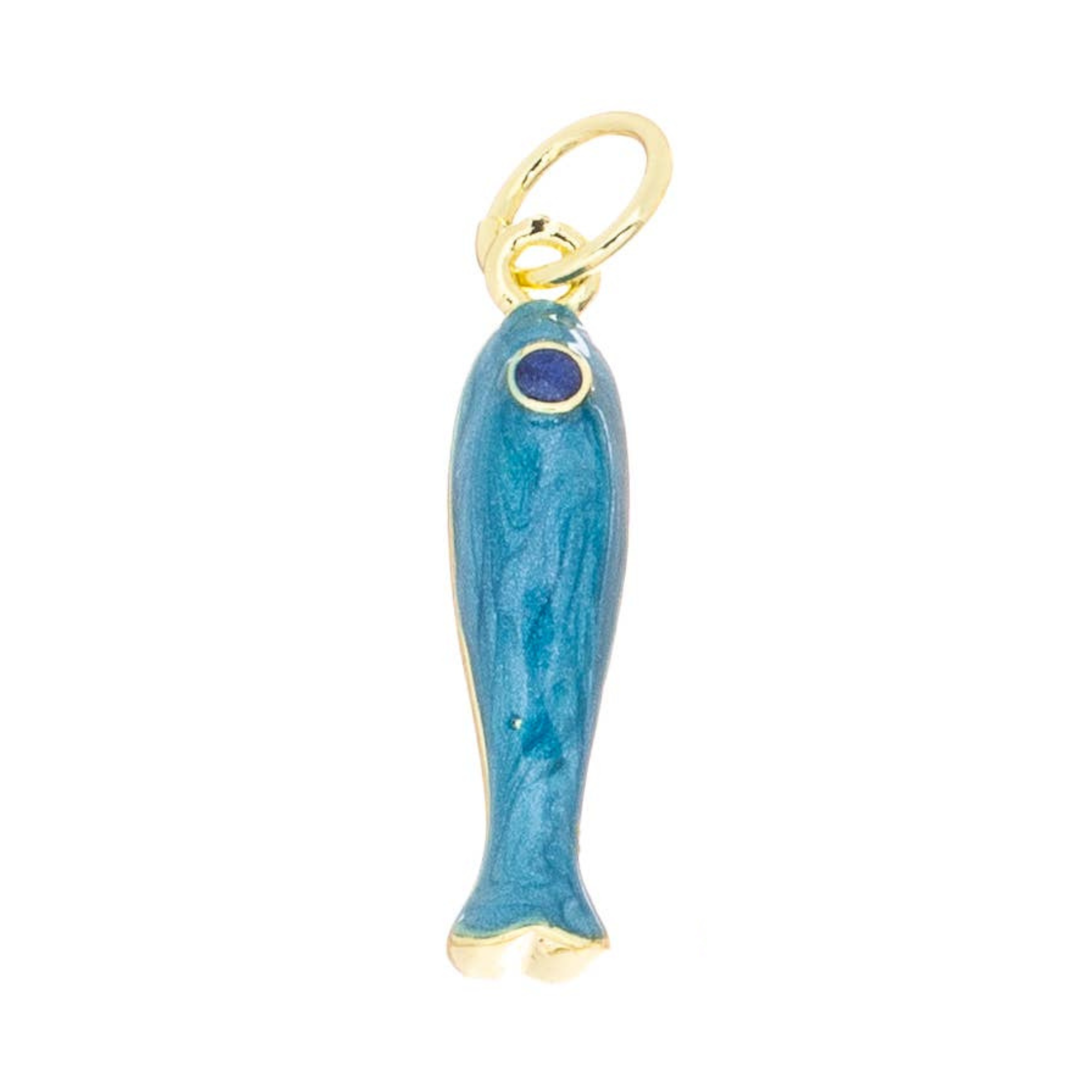 Gold Colorful Fish Charm