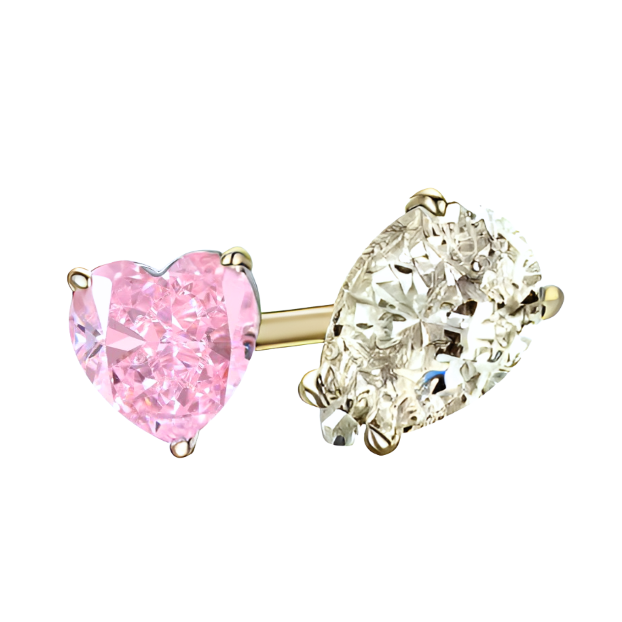 Heart & Pear CZ Adjustable Ring - Let's Bag It 