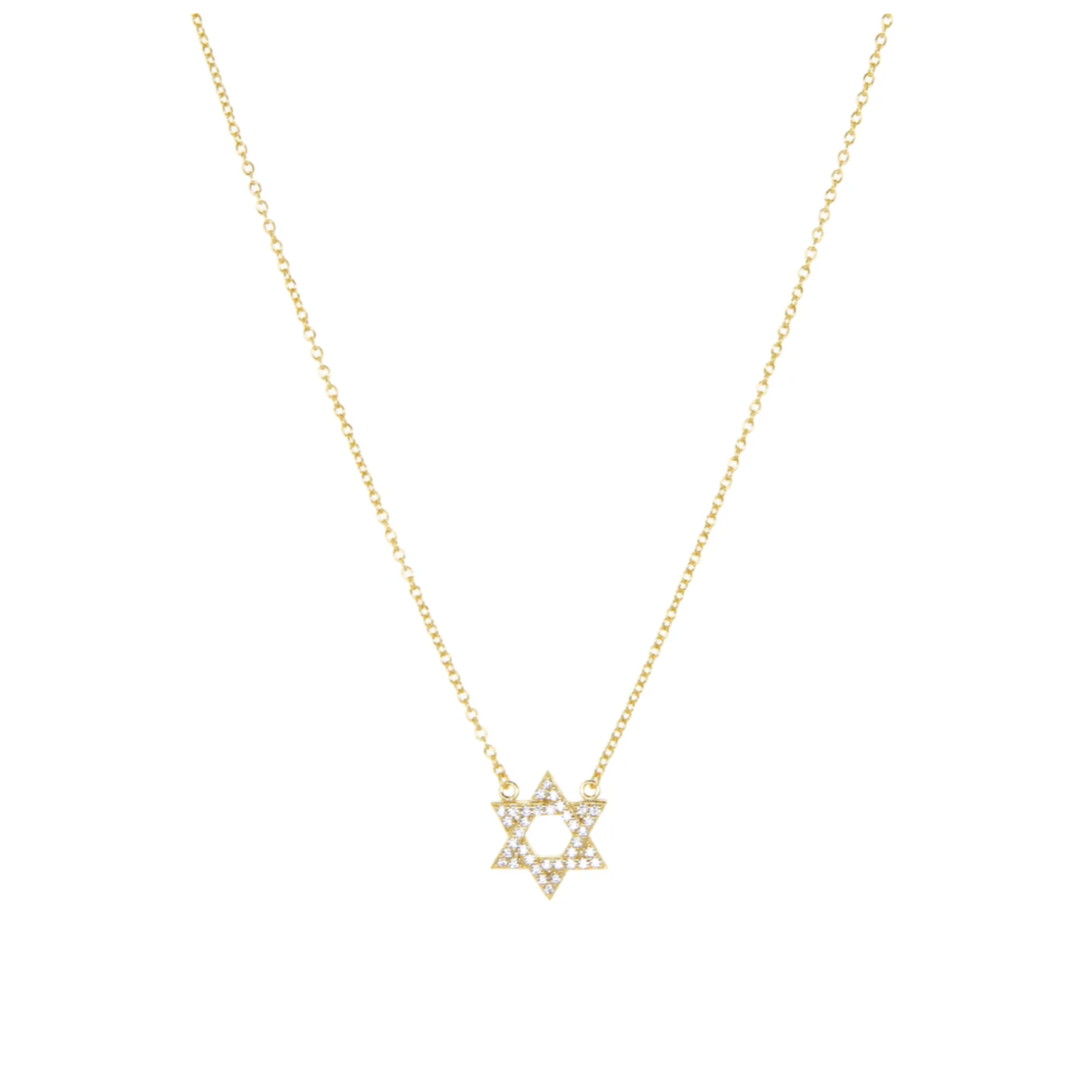 cz star of david necklace