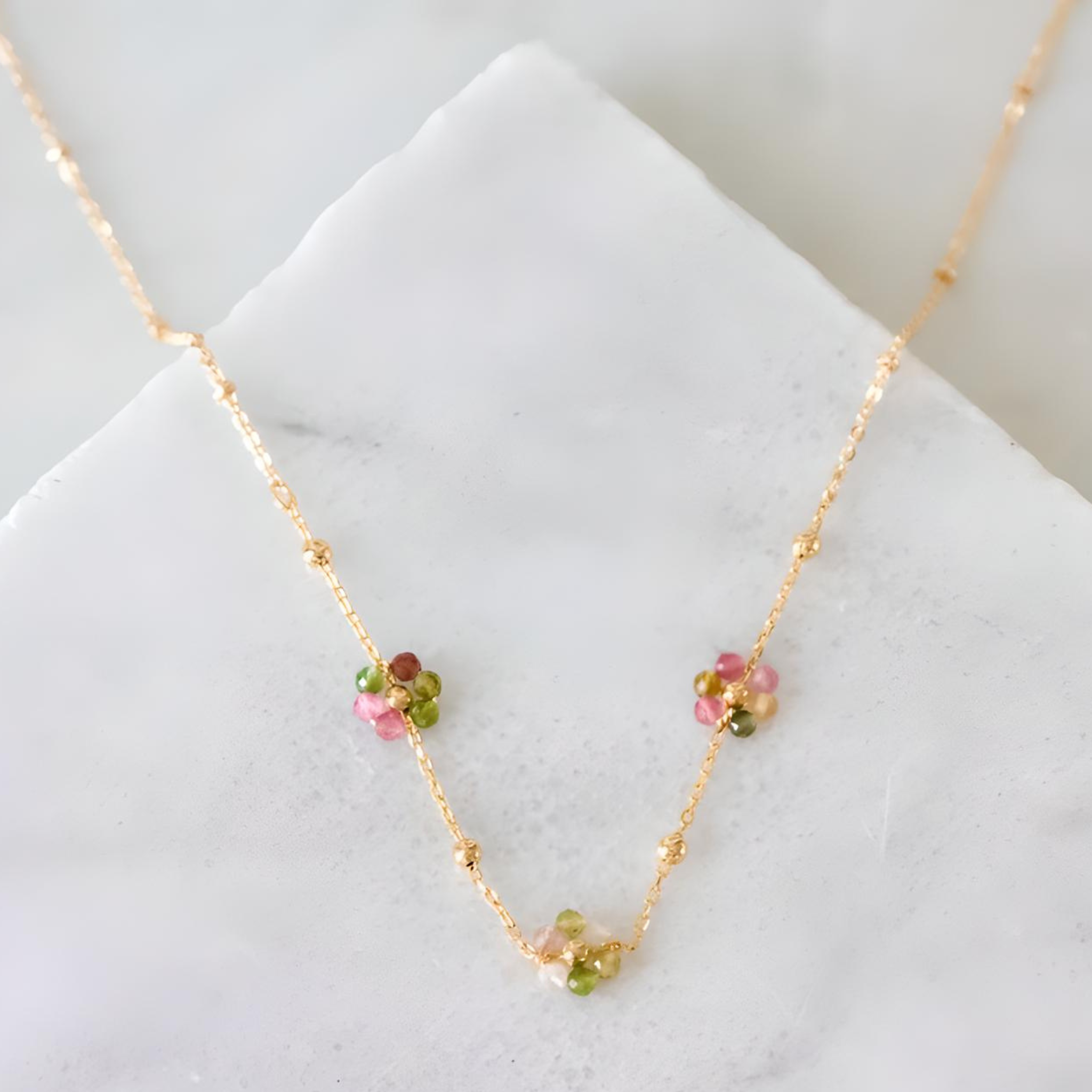 Beaded Flower Necklace