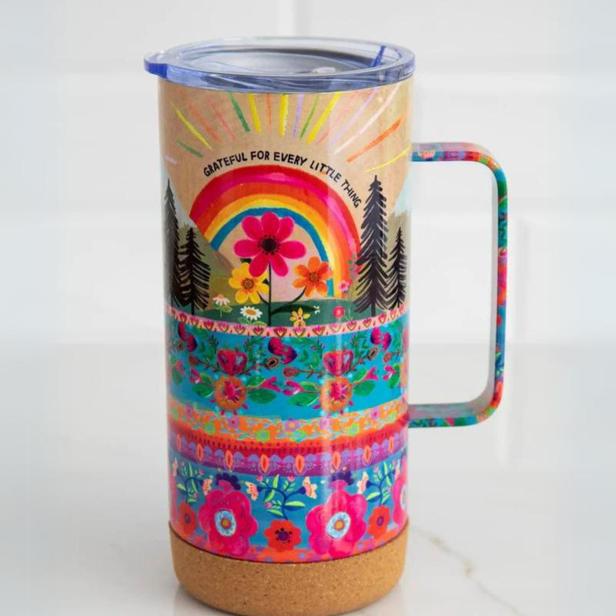 Cork Coffee Tumbler - Grateful