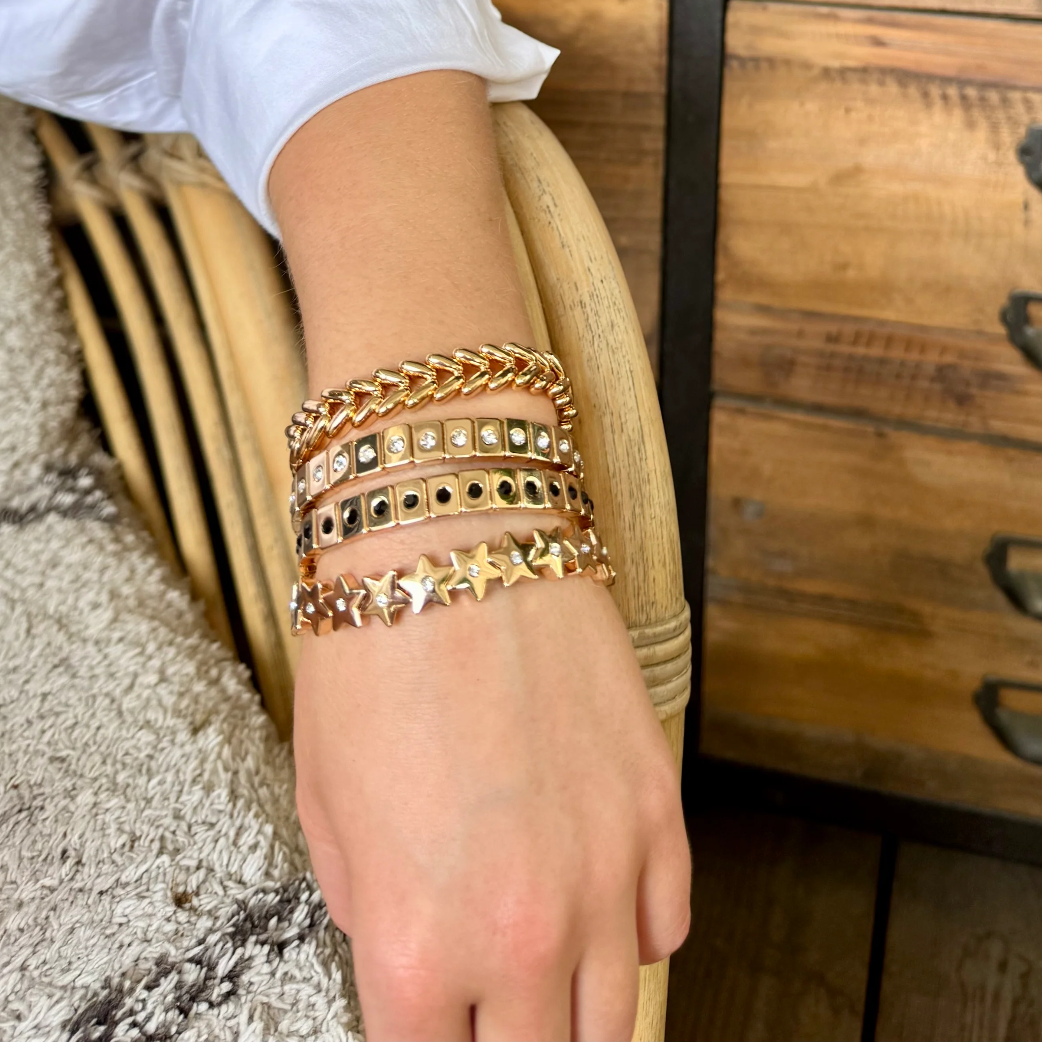 Waving Wheat Gold Bracelet