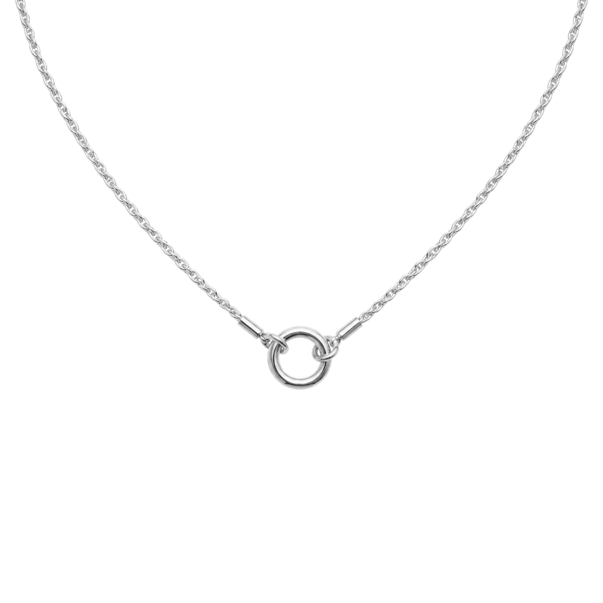 Skinny Rope Chain Charm Necklace