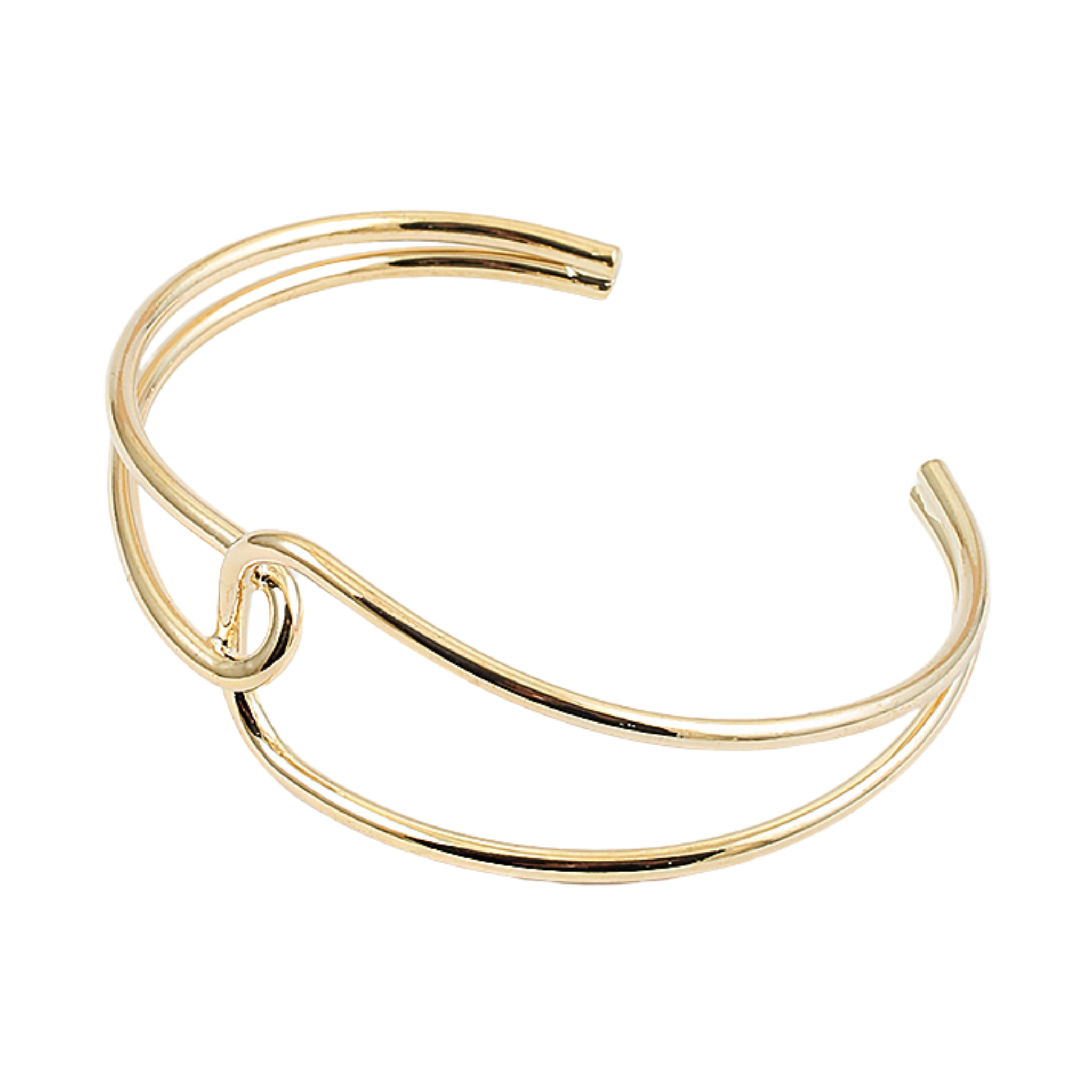 Private label Basic Knot Bangle bracelet with a simple knot design, showcasing a sleek and minimalist jewelry piece.
