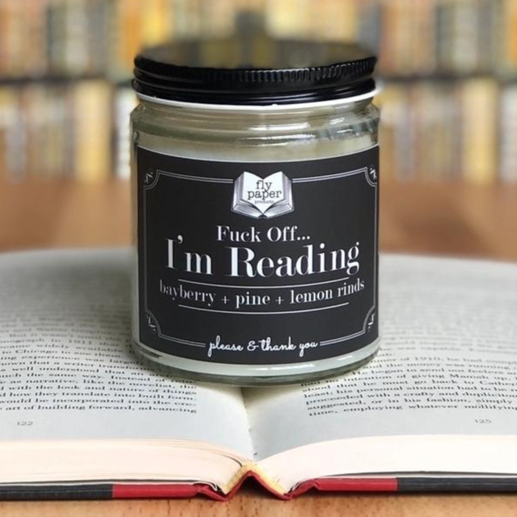 F... Off I'm Reading 9oz Literary Glass Soy Candle