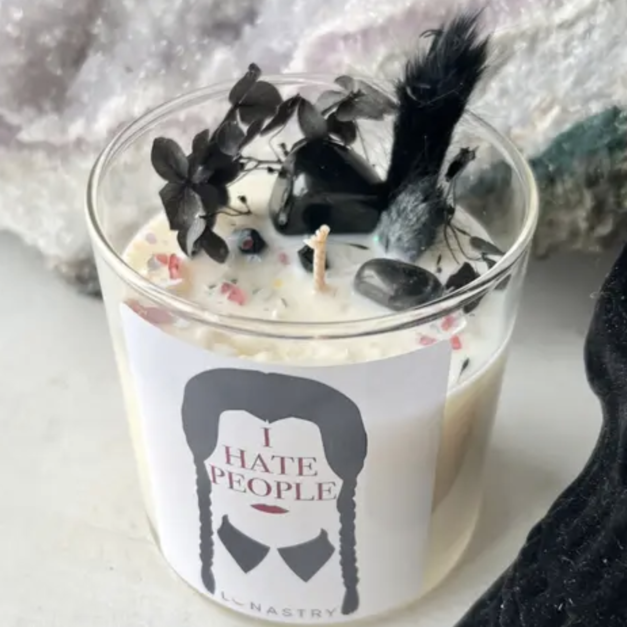 Wednesday Addams I Hate People Candle