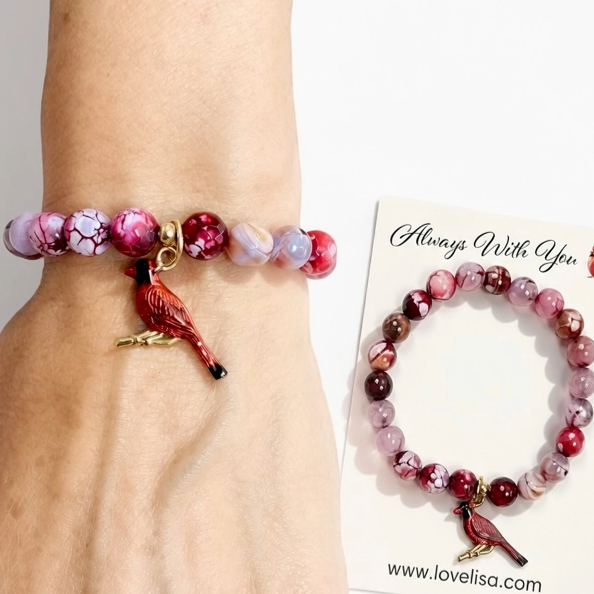 Scarlett Cardinal Gemstone Bracelet