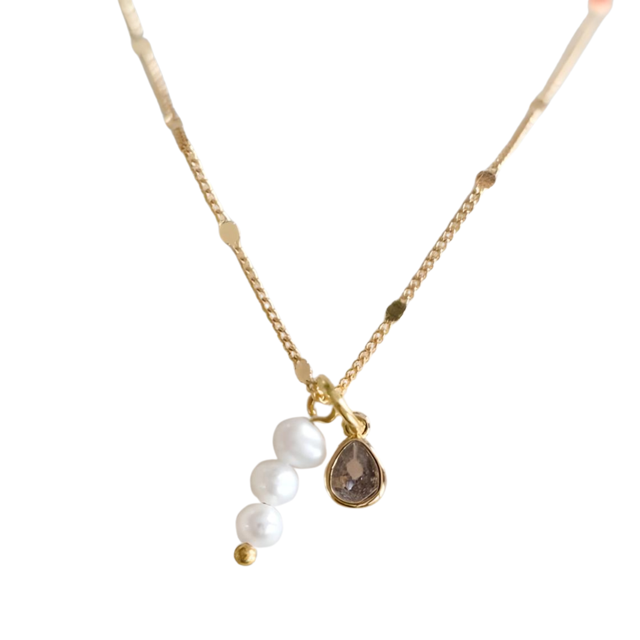 Cz Pearl Drop Necklace