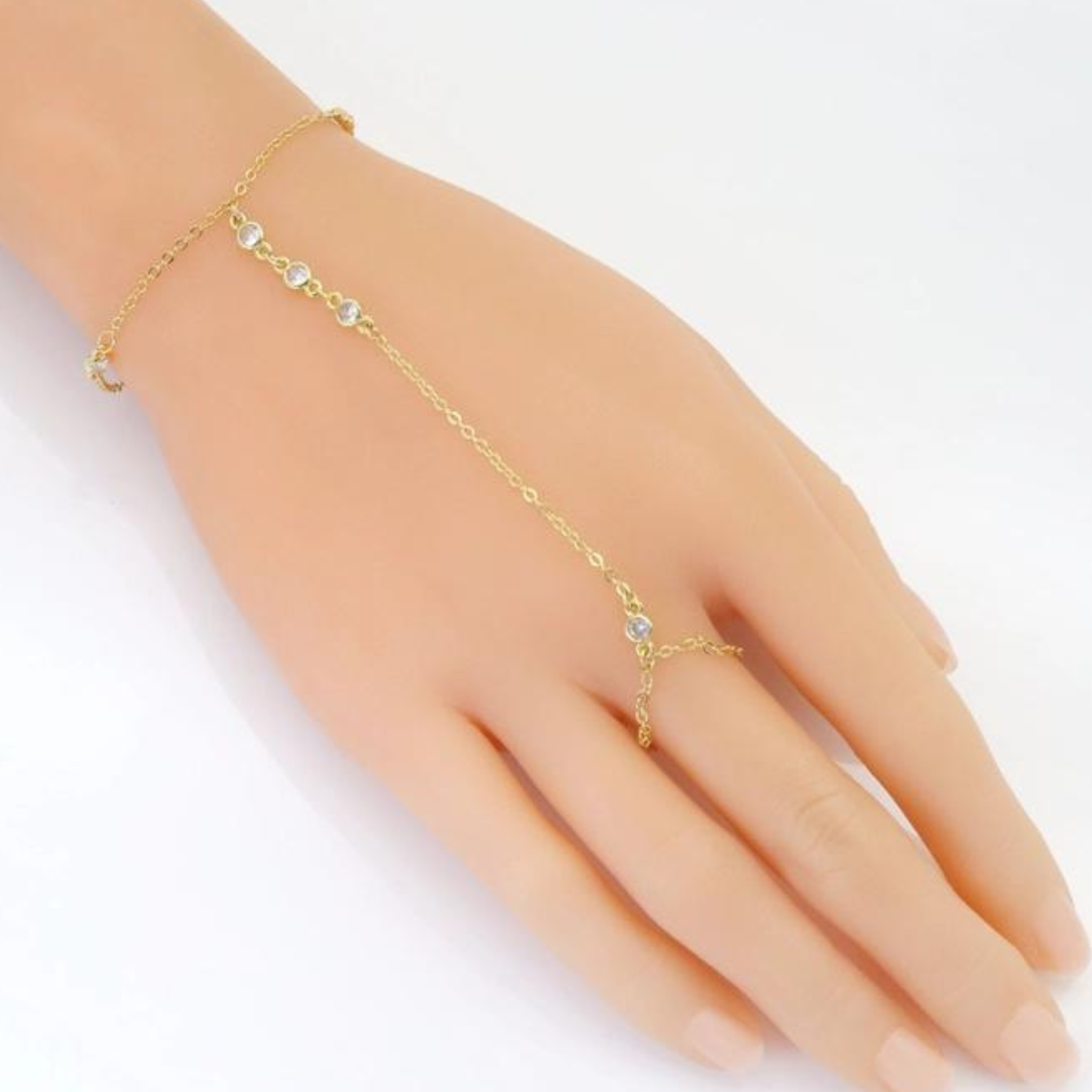 CZ Hand Chain Bracelet