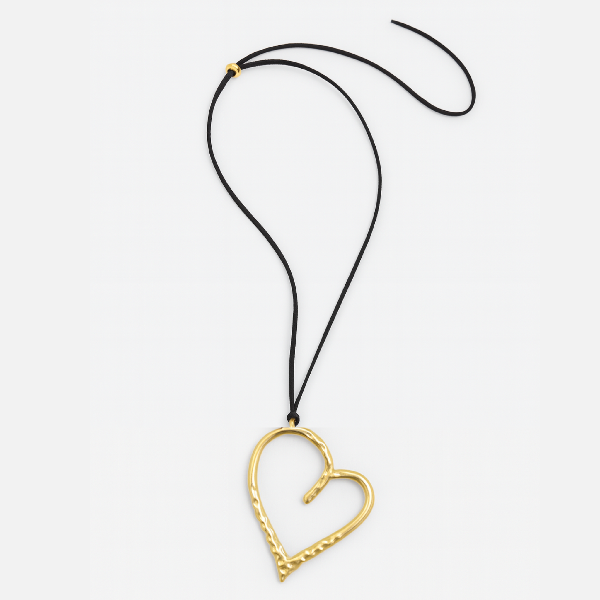 Western Love Story Suede Adjustable Heart Necklace