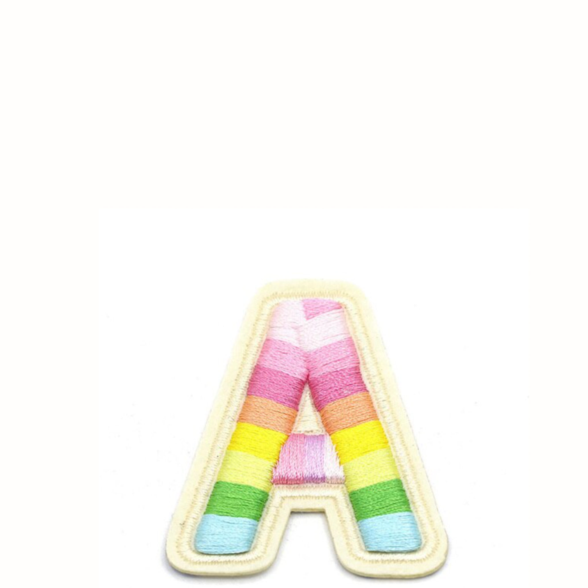 Rainbow Stripe Initial Sticker Patches