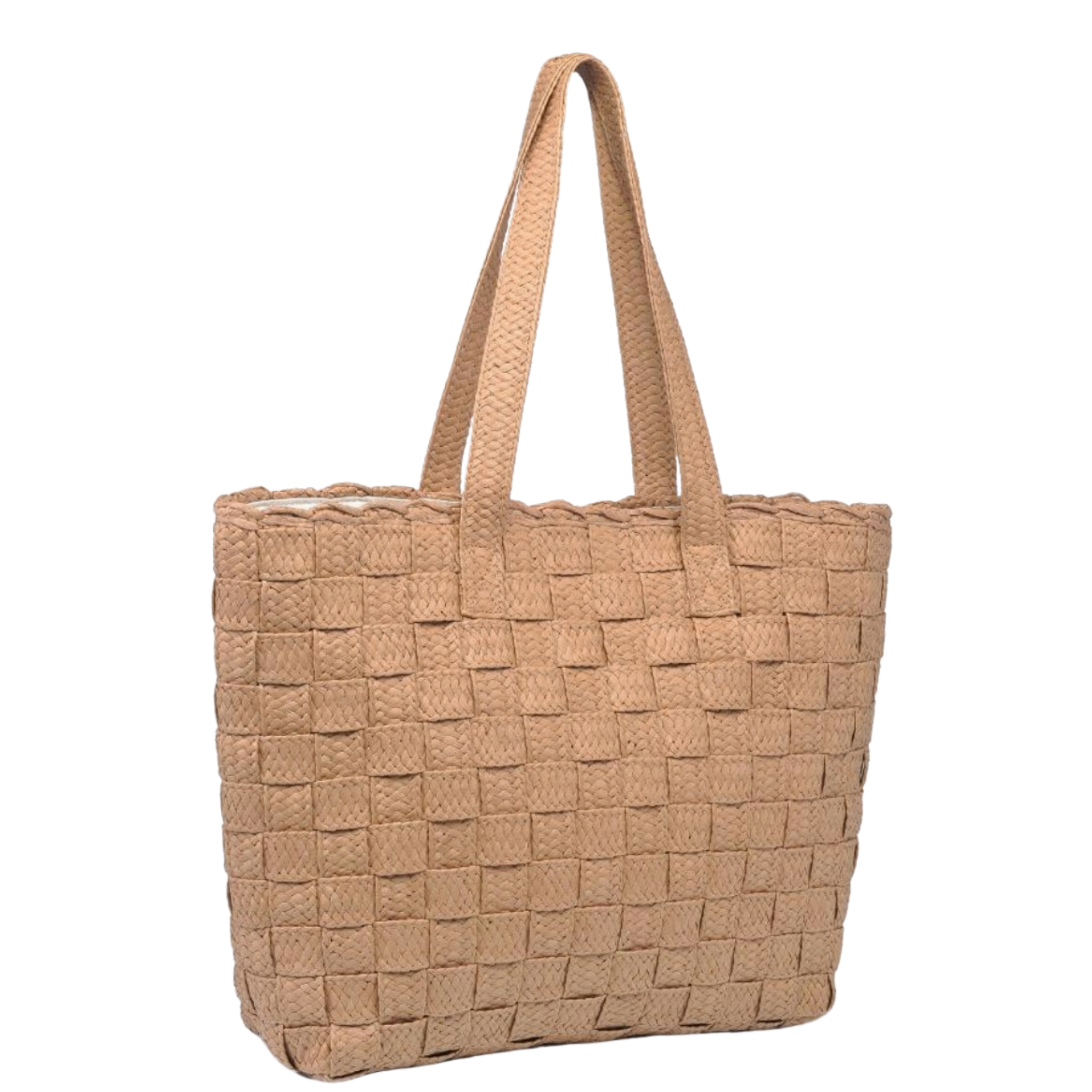 Freda Woven Straw Beach Tote