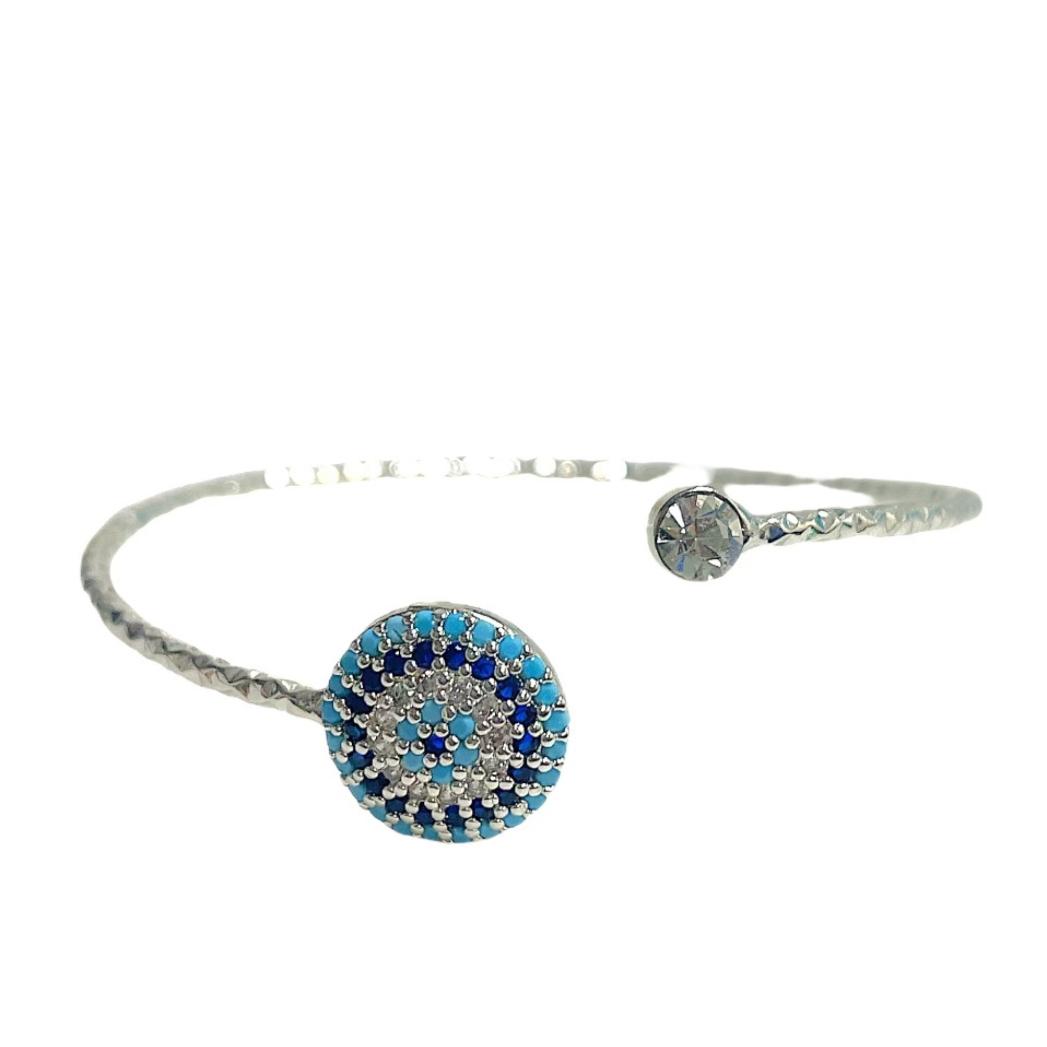 Evil Eye Minimalist Bangle Bracelet