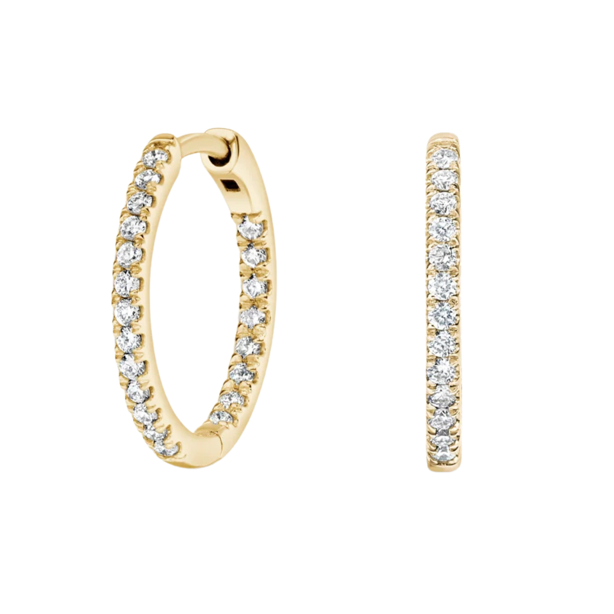 Small CZ Sterling Silver Wrap Around Hoops