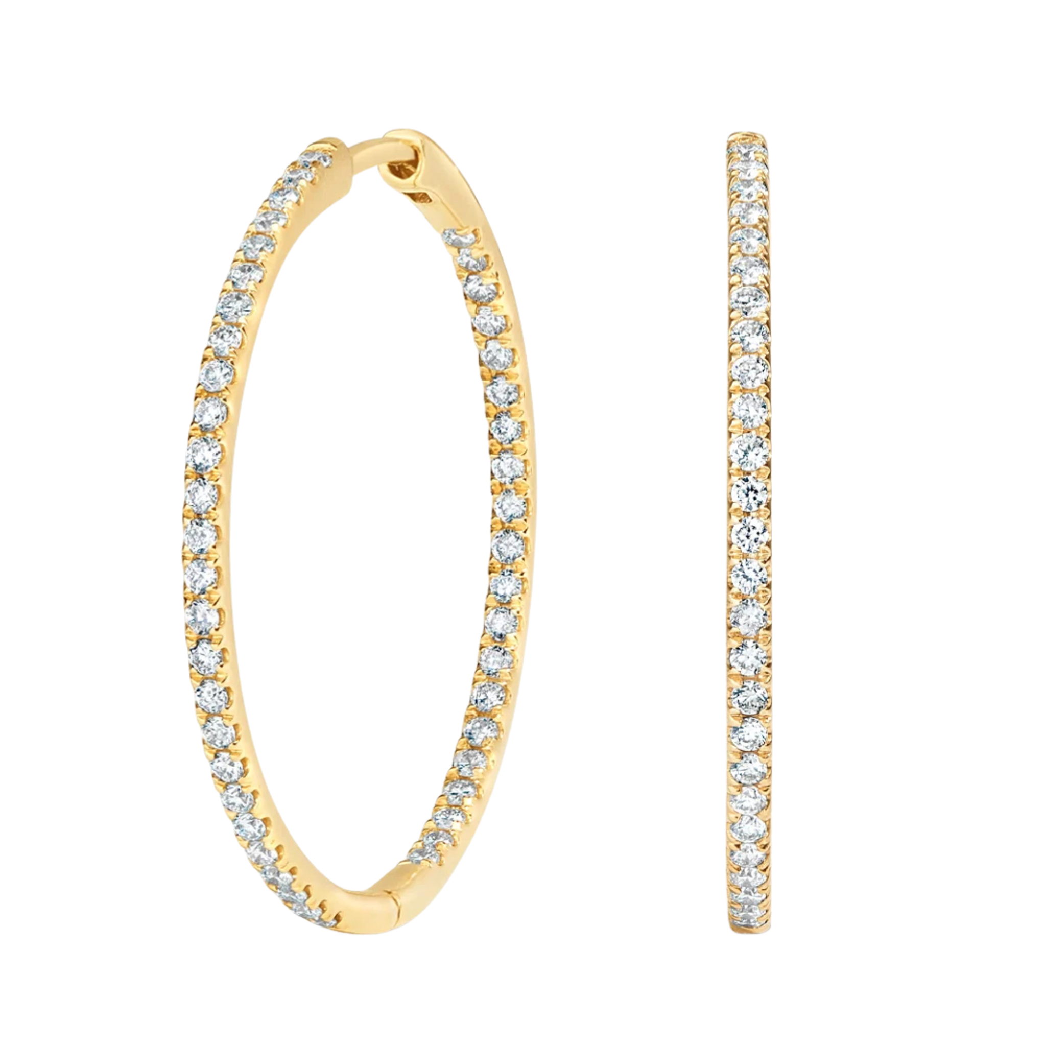 CZ sterling silver large wrap around hoop earrings from Private Label Jewelry, showcasing a stylish and modern design.