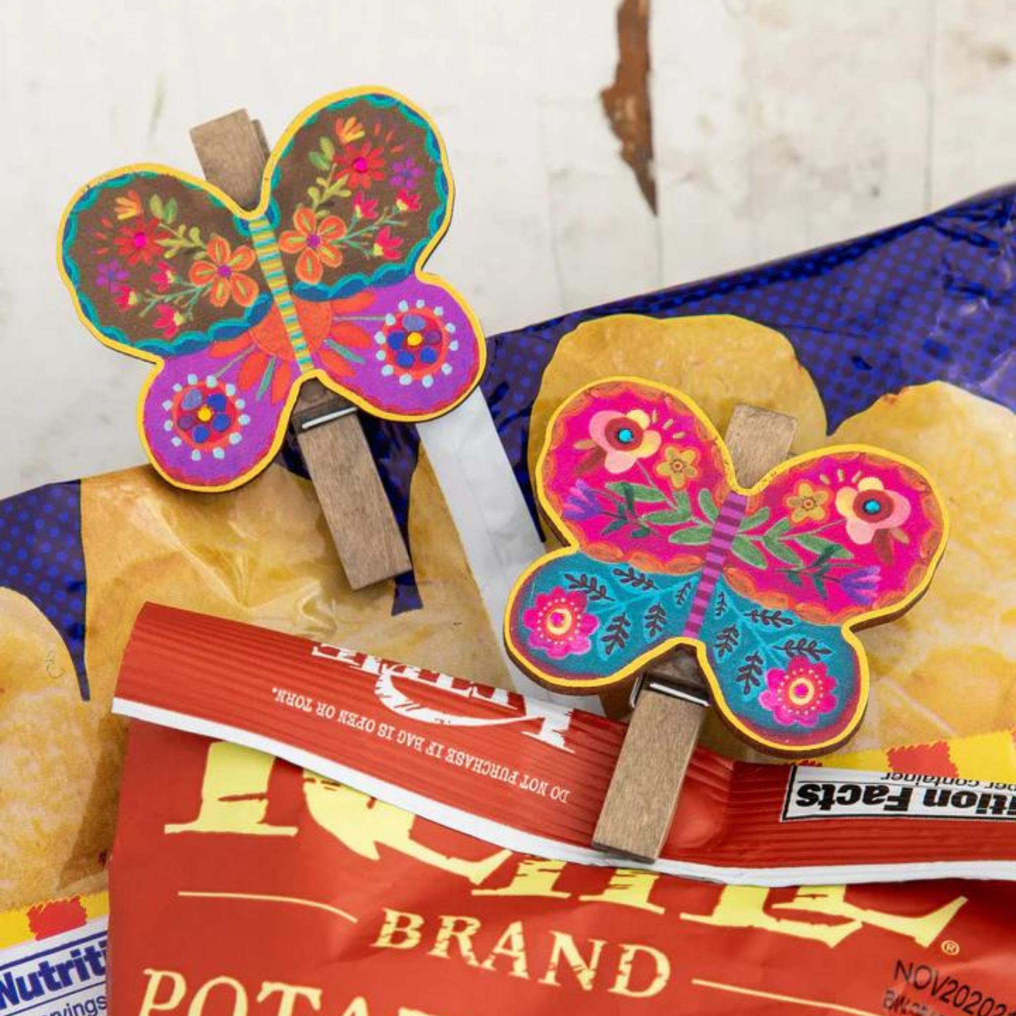 Magnet Bag Clips, Set of 2 - Butterfly