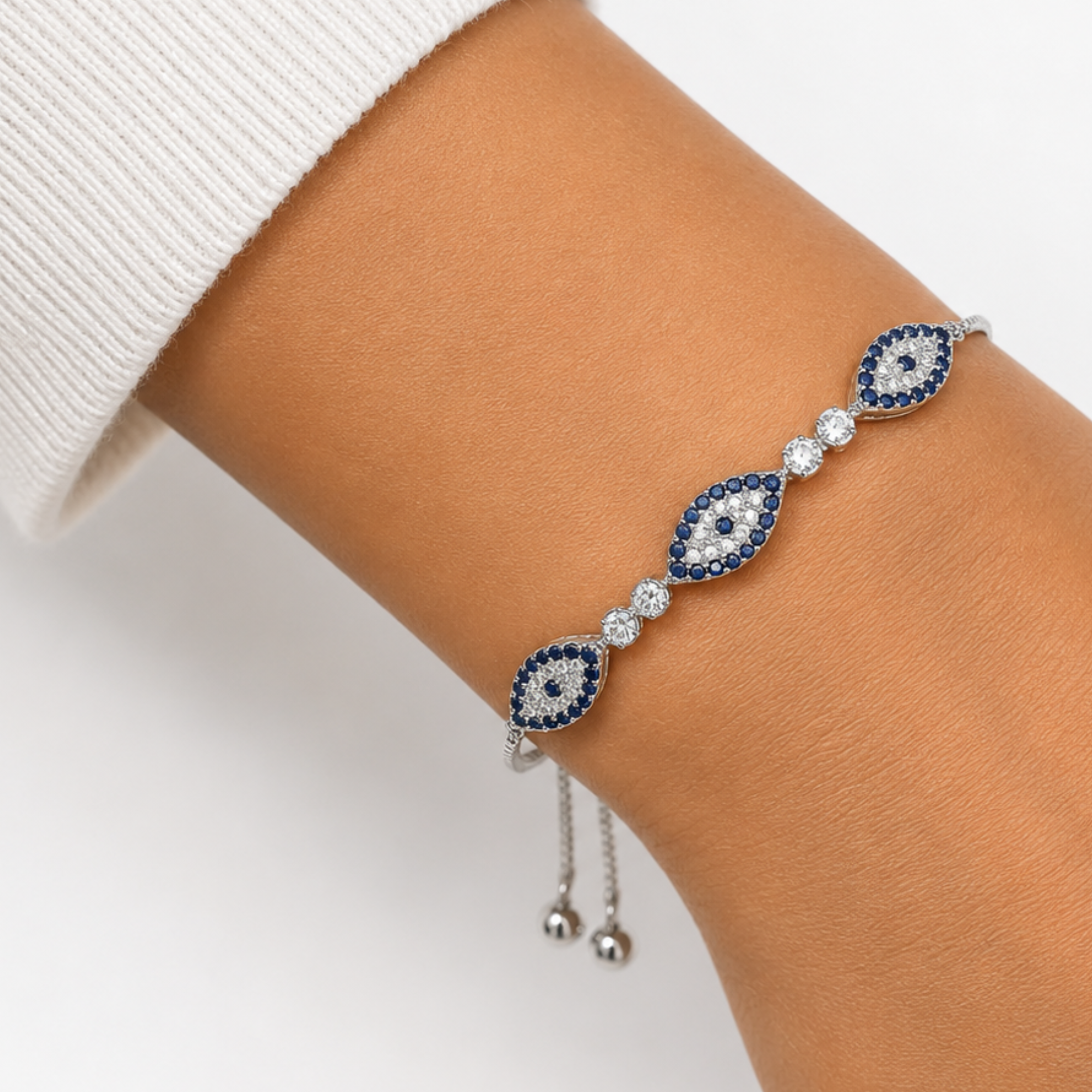Trinity Evil Eye Bracelet - B1671SS