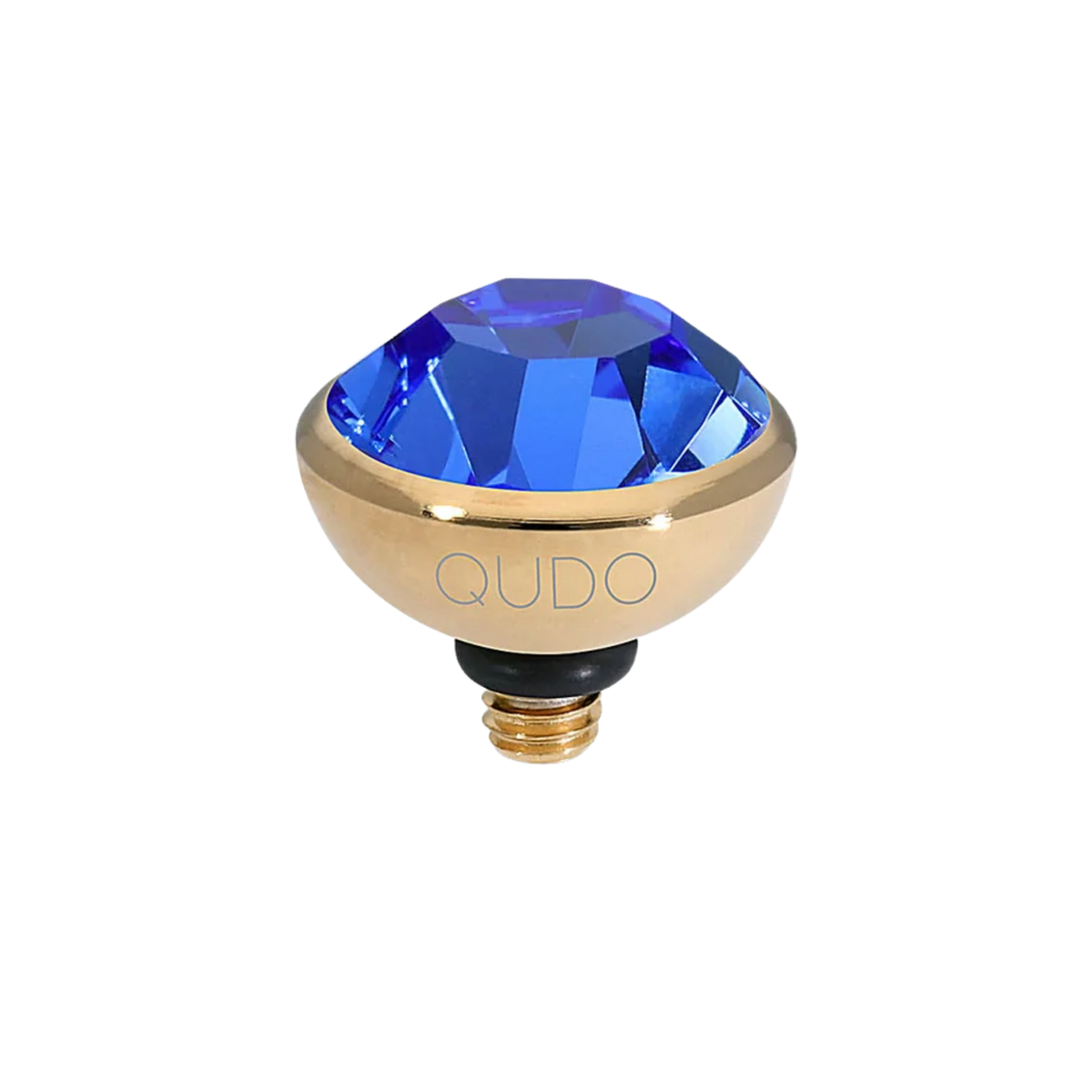 QUDO Sapphire/Gold Bottone Top 10mm