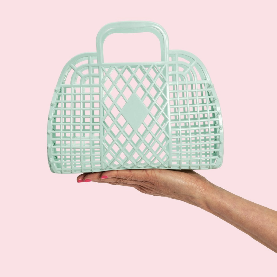 Sunjellies Retro Basket Mint- Small