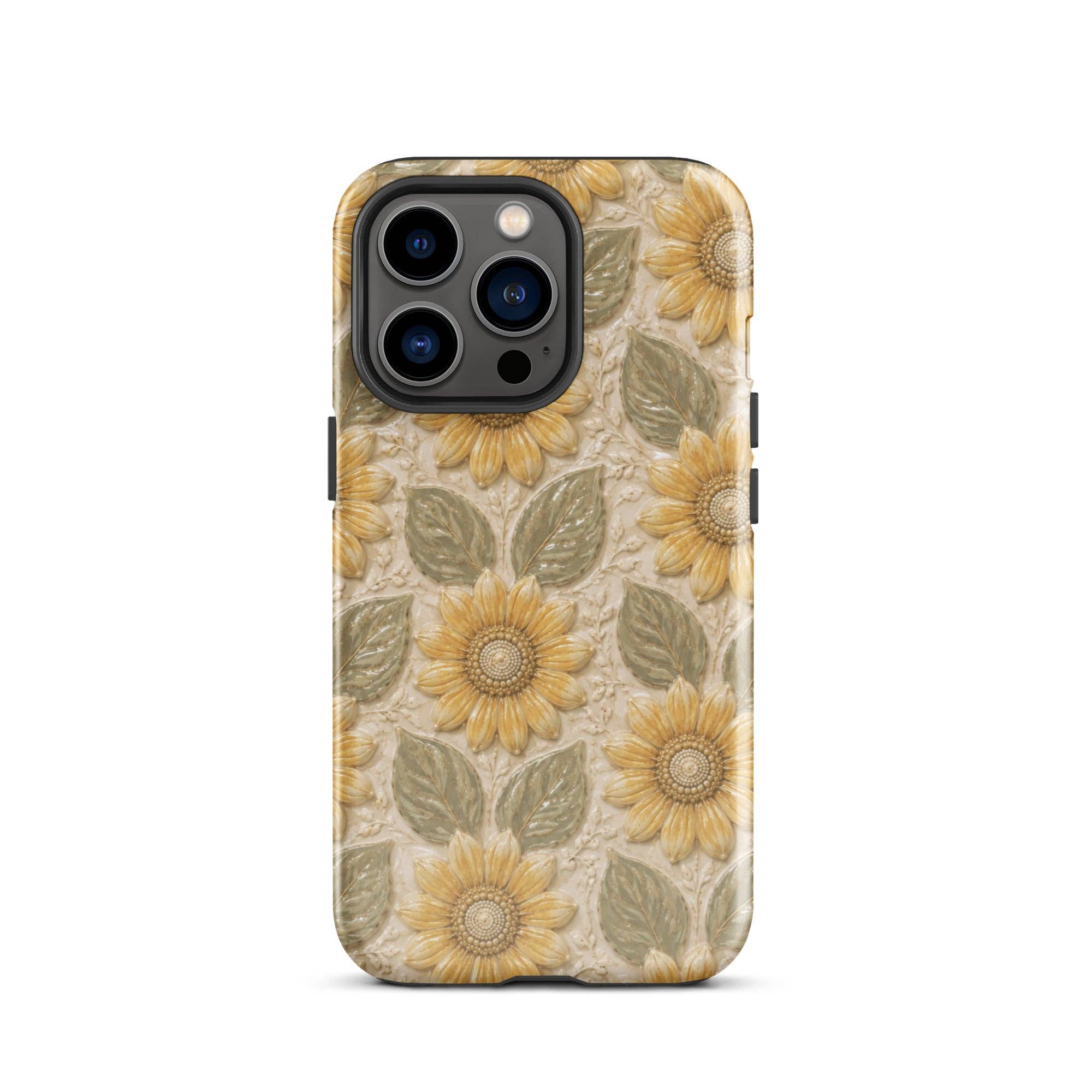 Green Tan Honey Flowers iPhone Case - Lets Bag it x Kiaras Creative