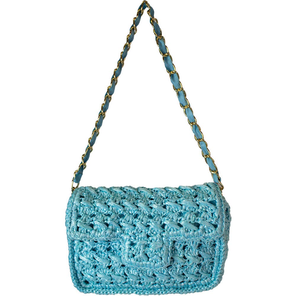 Tropical Handmade Raffia Shoulder Bag