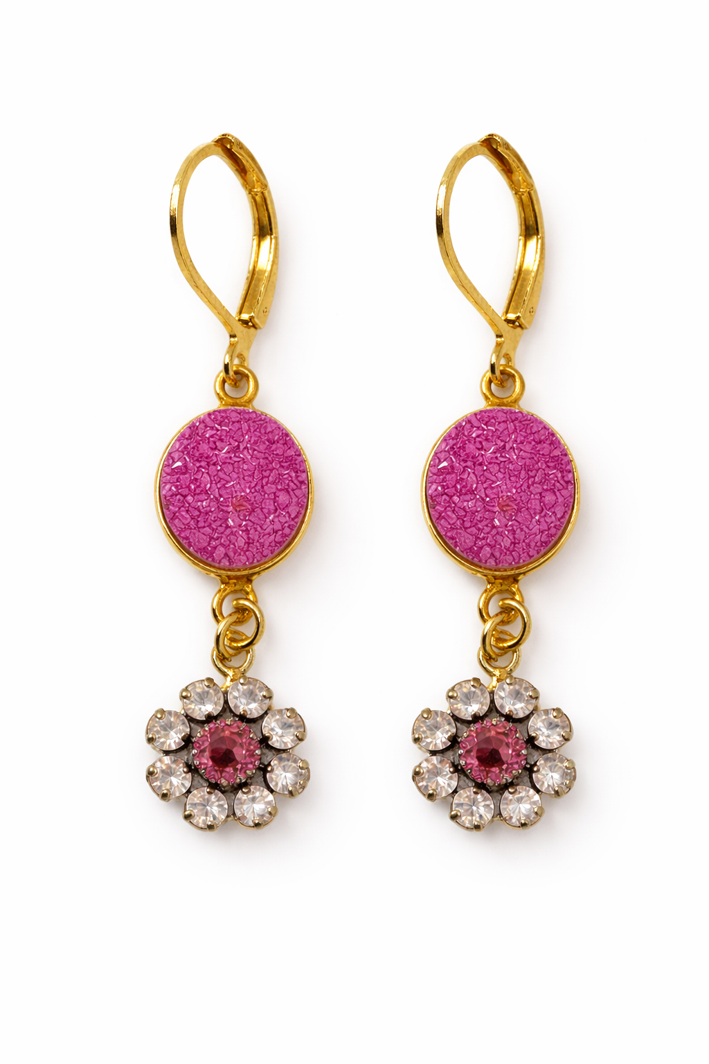 Swarovski droplet earrings featuring sparkling crystals in a delicate design, perfect for elegant occasions.