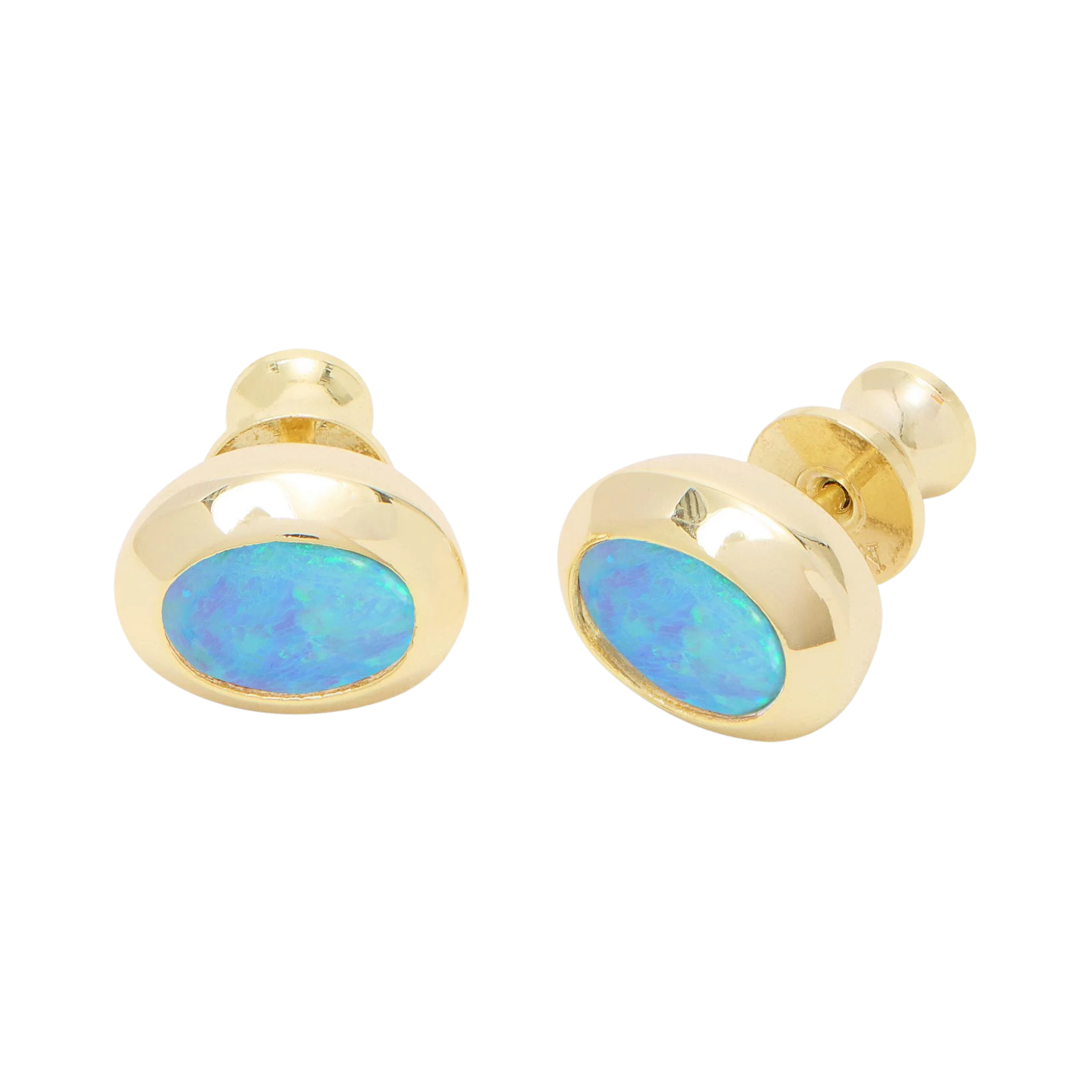 Melinda Maria She's A Boss gold stud earrings with bold, minimalist design, perfect for everyday wear or making a statement.