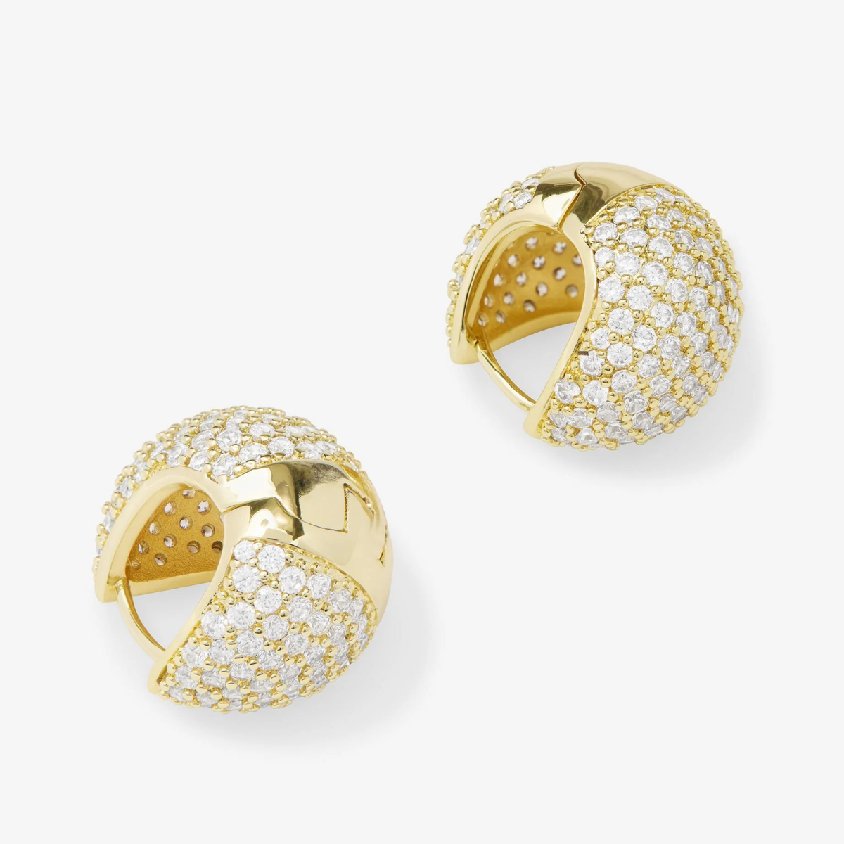 Norah Pavé Earrings - Gold/White Diamondettes