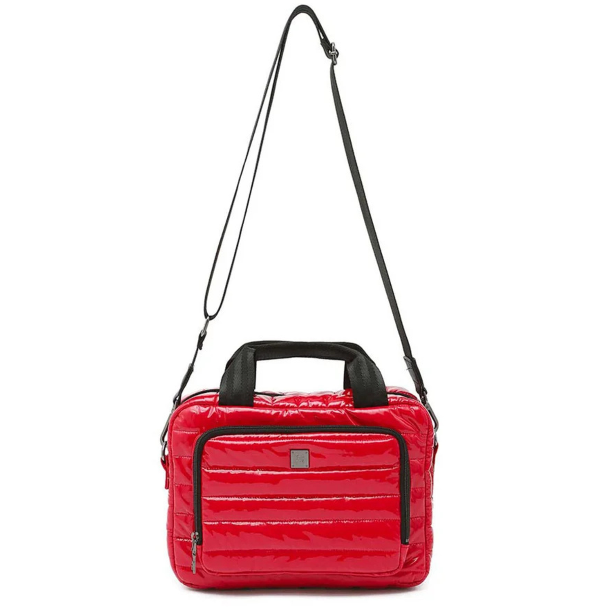 Think Royln Stowaway Toiletry Case with compact design, black nylon exterior, and zipper closure for travel organization.