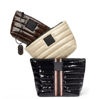 Black Patent with Multi Stripe Web Blonde Patent and Glossy Chocolate