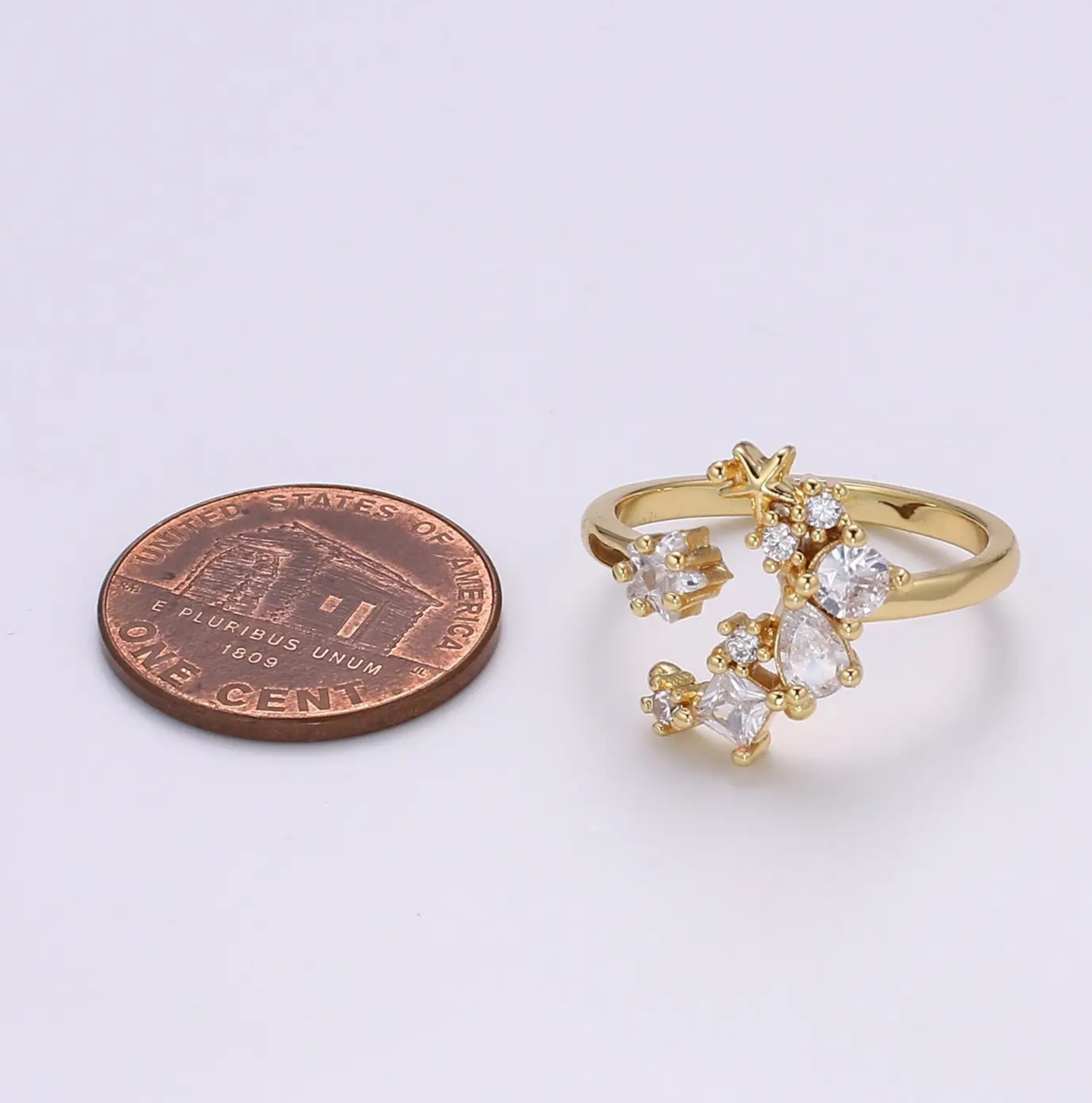 Adjustable moon ring by Private Vendor featuring a sleek silver band with a crescent moon design.