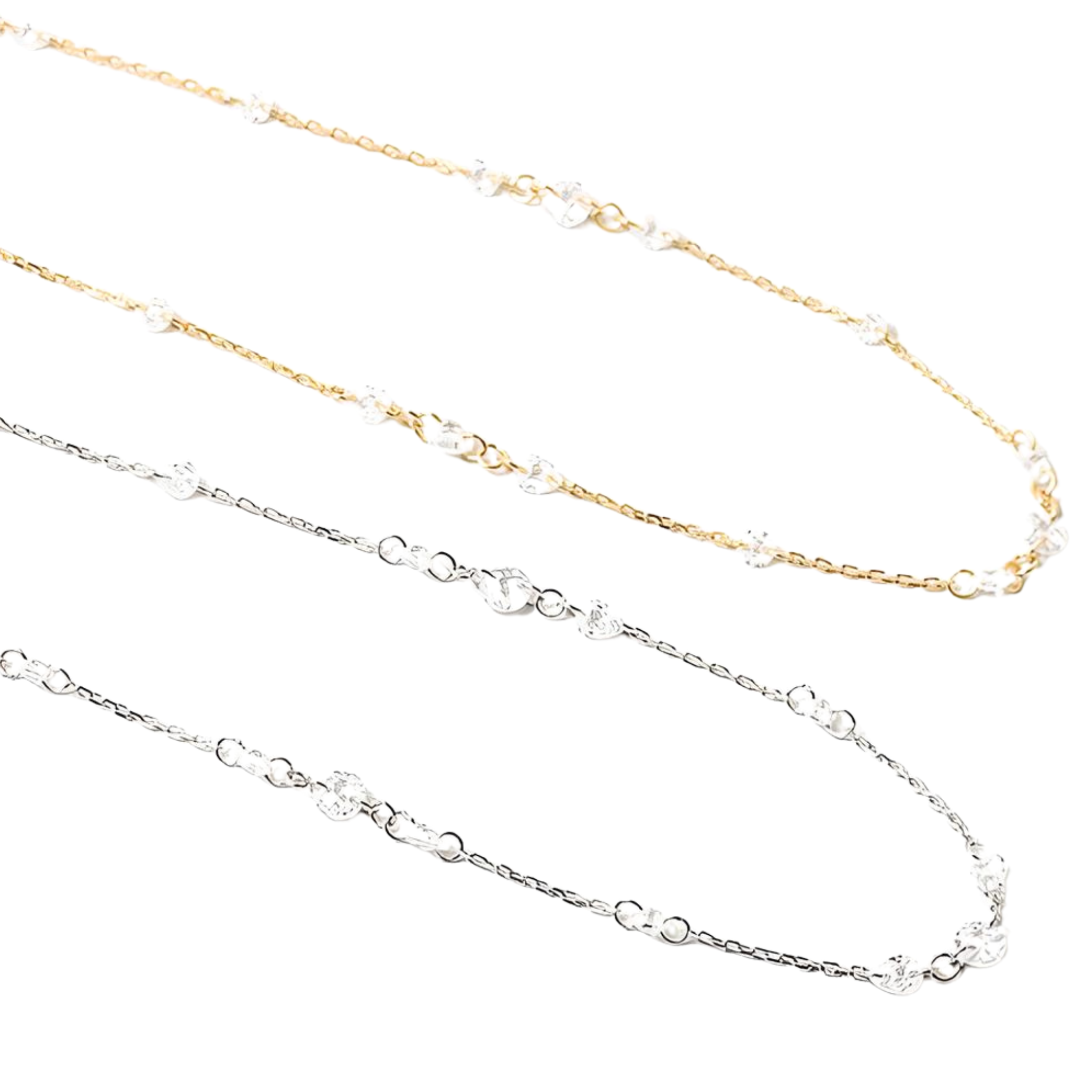 Delicate Crystal Chain Necklace