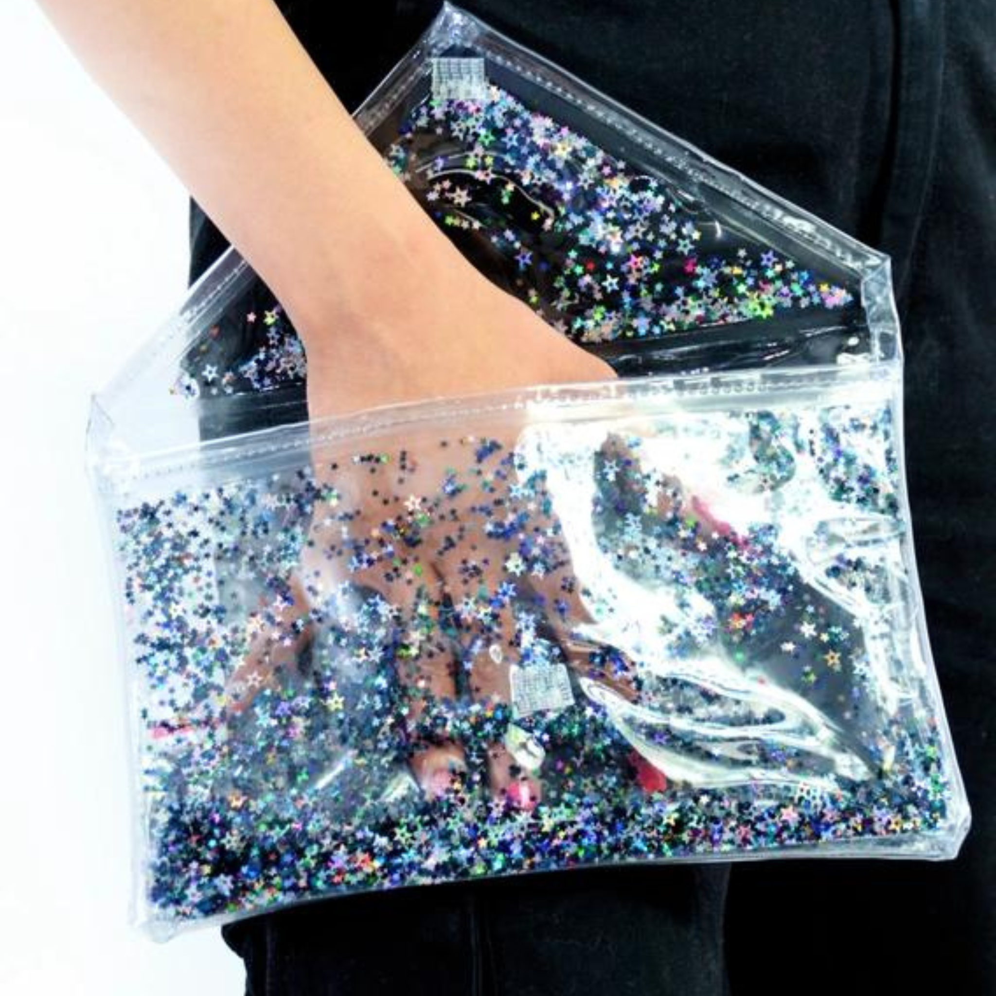 Glitter Liquid Clutch